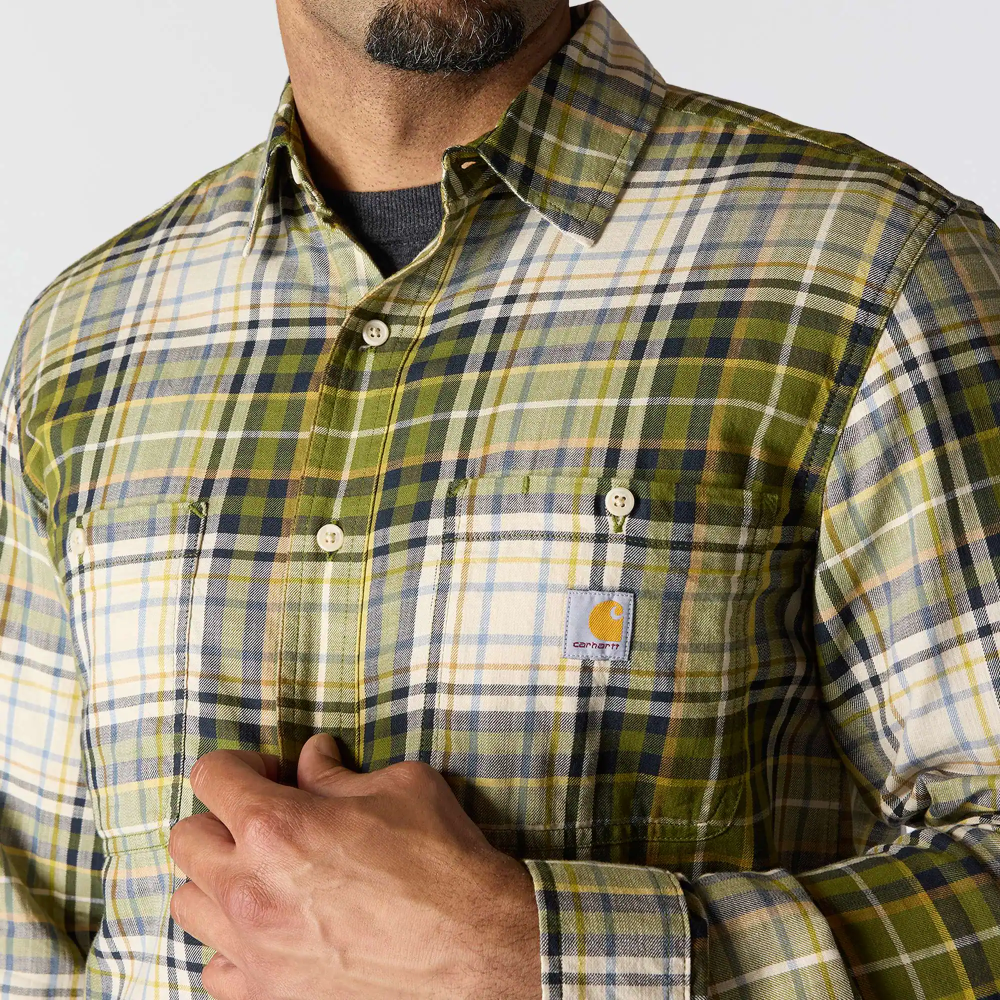 Rugged Flex™ Relaxed Fit Lightweight Long-Sleeve Plaid Shirt