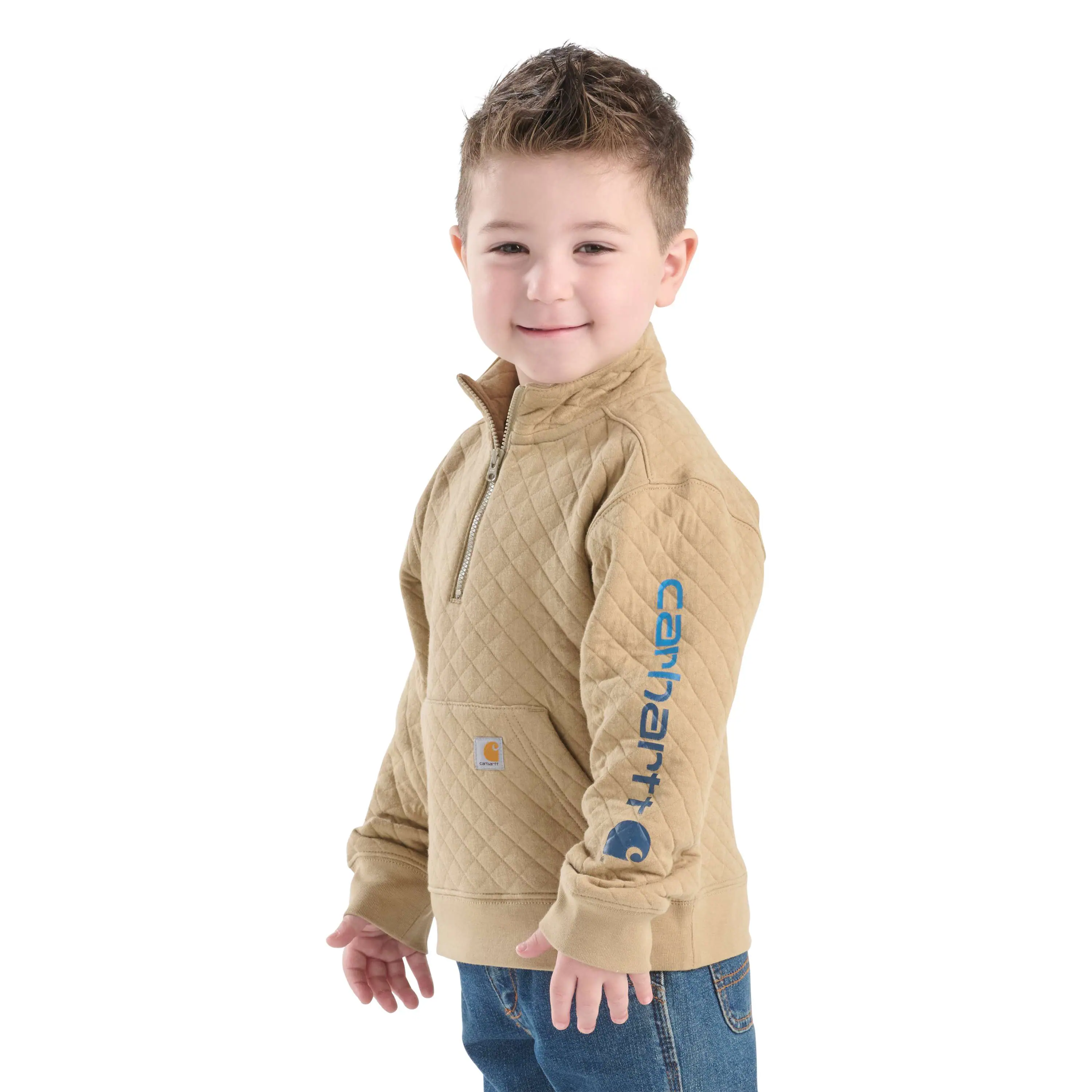 Boys' Long Sleeve Quarter-Zip Sweatshirt (Toddler/Child/Youth)