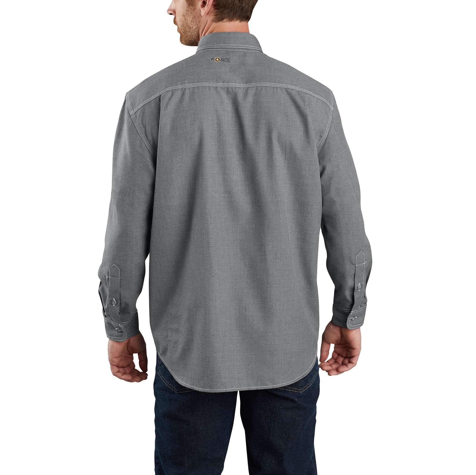 Flame-Resistant Carhartt Force® Loose Fit Lightweight Long-Sleeve Button-Front Shirt