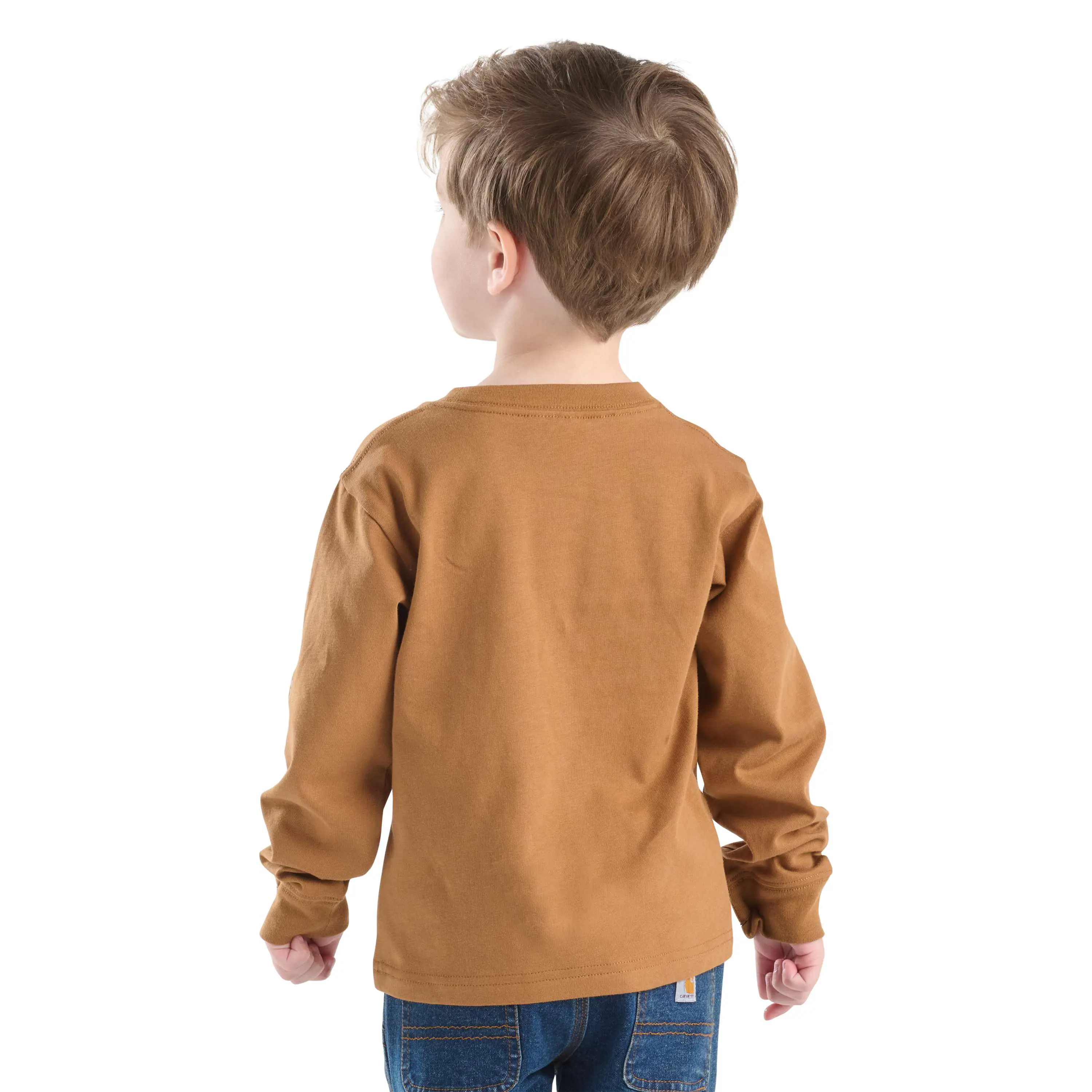 Boys' Long Sleeve Graphic Pocket T-Shirt (Toddler/Child/Youth)