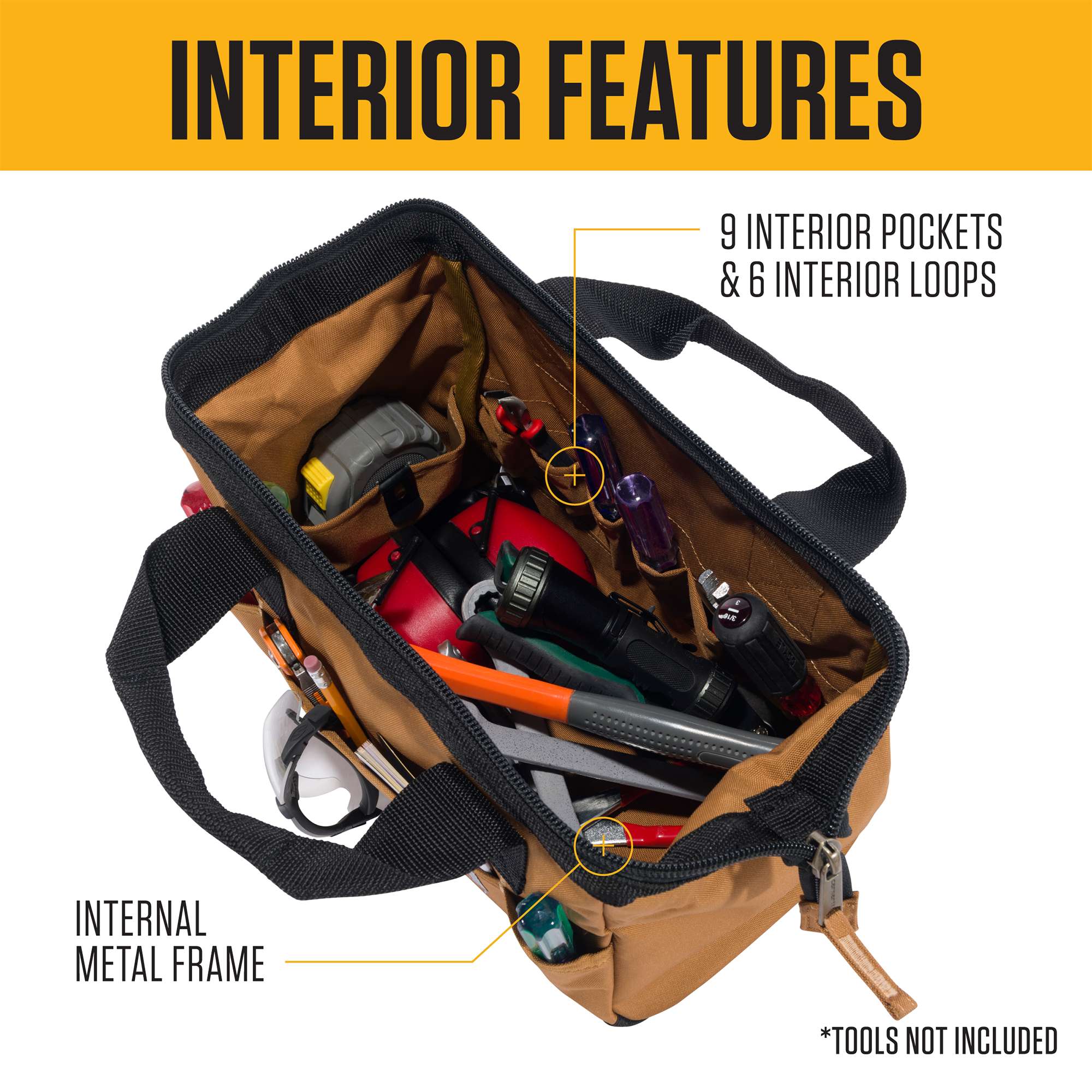 13-Inch 15 Pocket Midweight Tool Bag