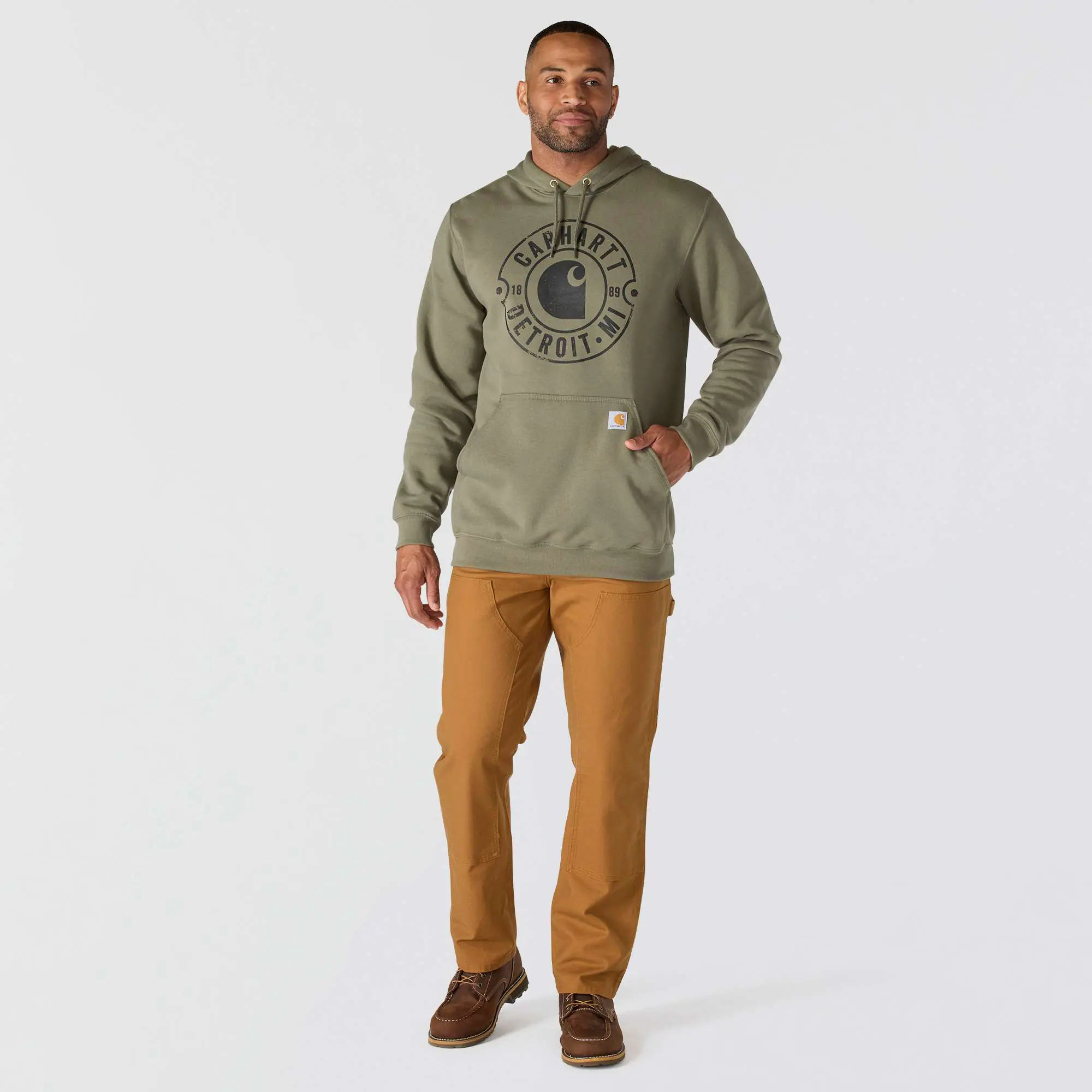 Loose Fit Midweight Hooded Detroit Sweatshirt