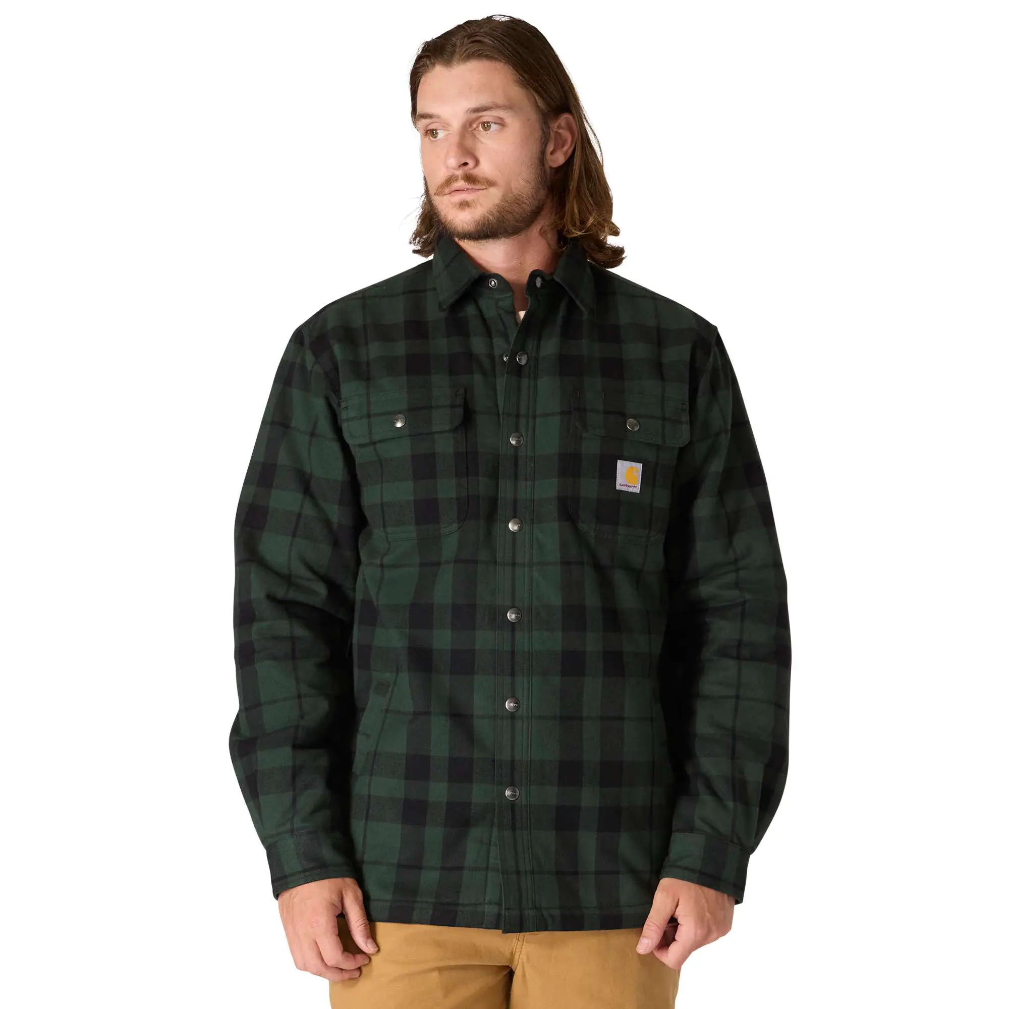 Relaxed Fit Flannel Sherpa-Lined Shirt Jac