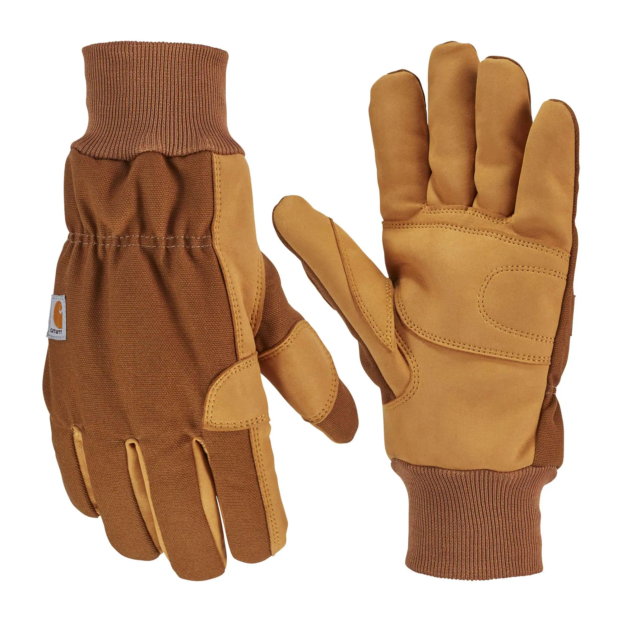 Insulated Duck Synthetic Leather Knit Cuff Glove