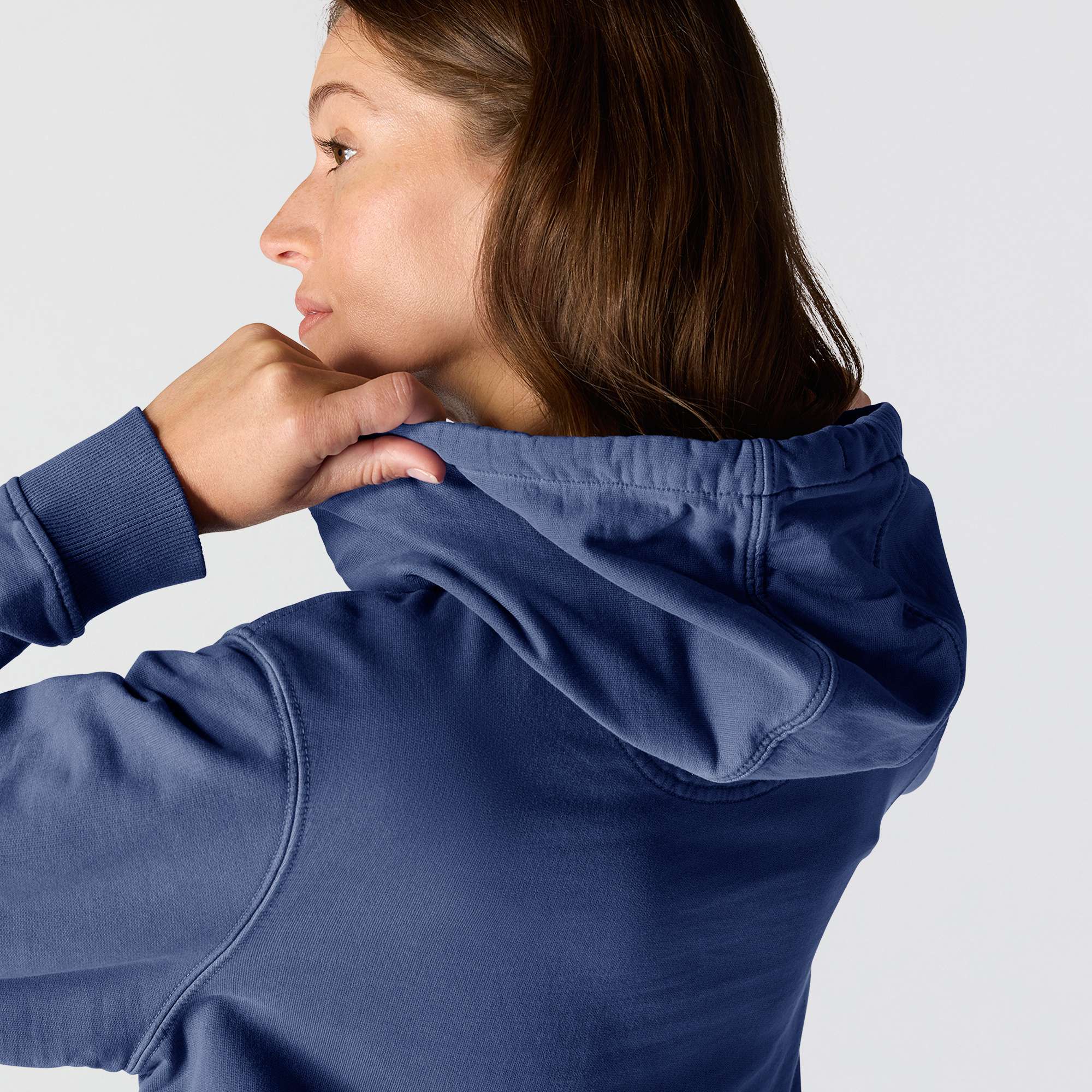 Women's Relaxed Fit Midweight Garment Dye French Terry Hooded Sweatshirt