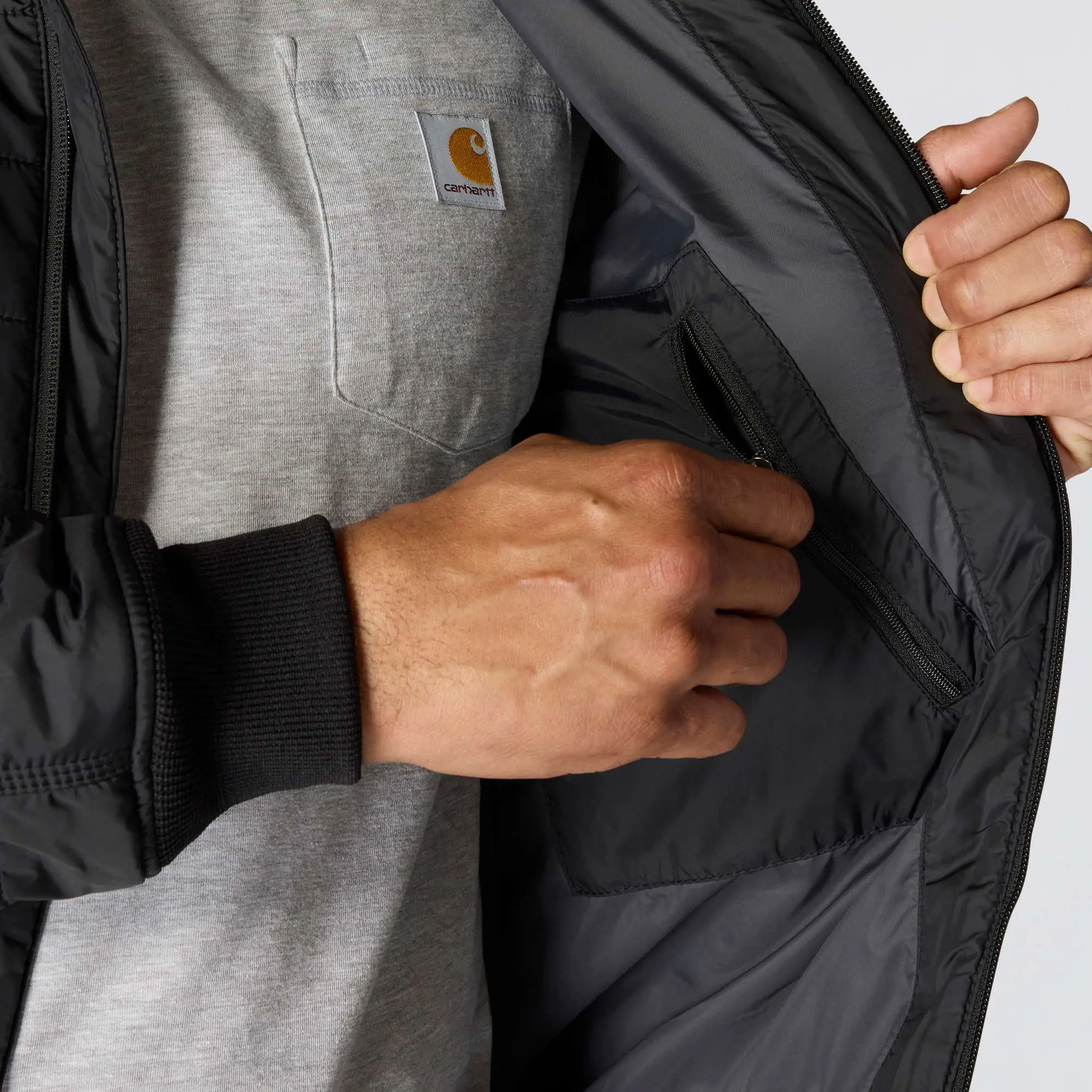 Rain Defender® Relaxed Fit Lightweight Insulated Hooded Jacket - 3 Warmest Rating