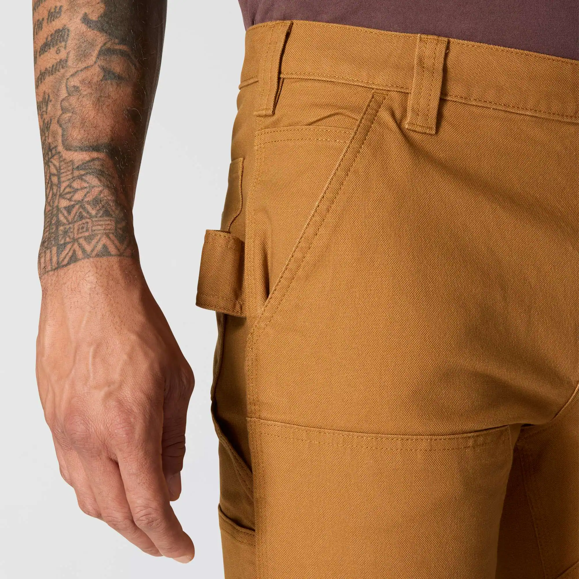 Slim Tapered Rugged Flex Duck Double-Front Dungaree