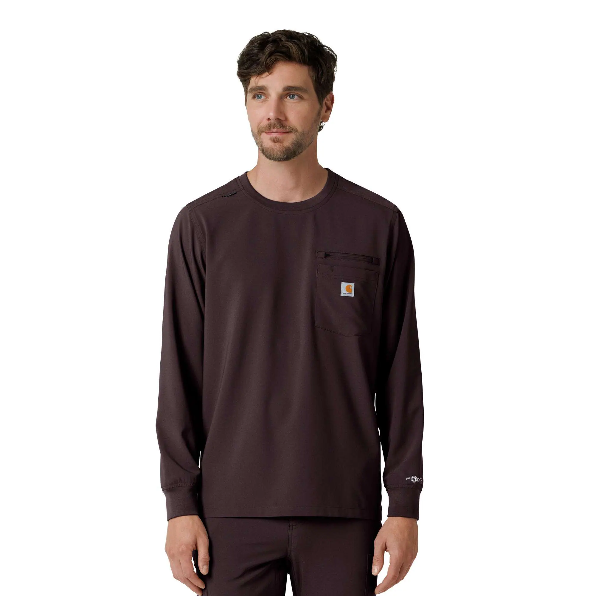 Force Cross-Flex Crew Neck Long Sleeve Scrub Top