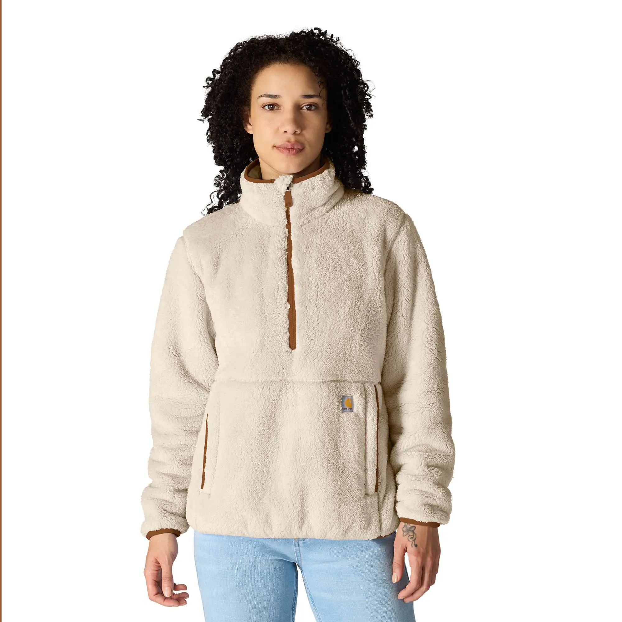 Women's Loose Fit Fleece Pullover - 3 Warmest Rating