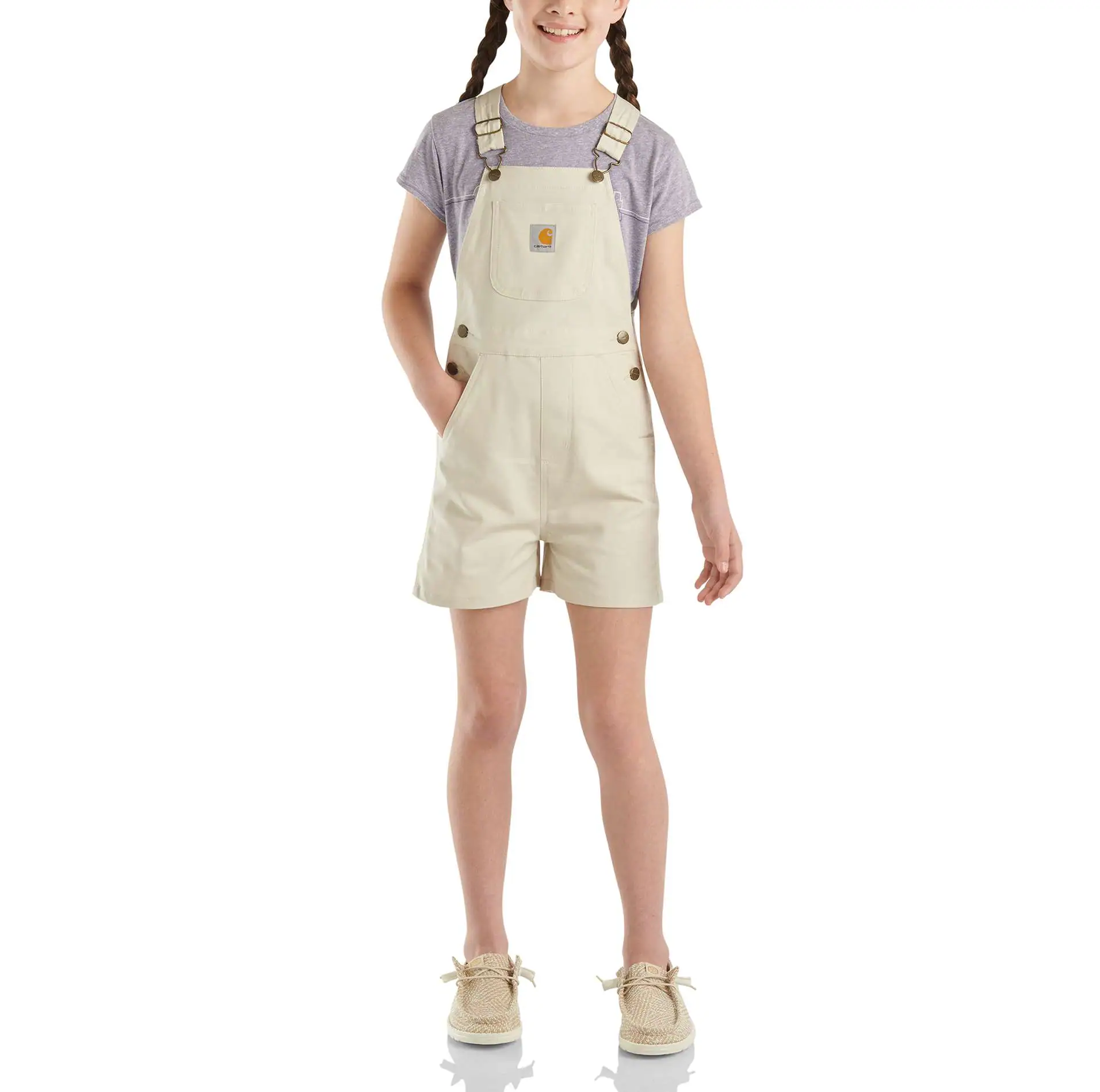Girls' Rugged Flex® Canvas Shortall (Child/Youth)