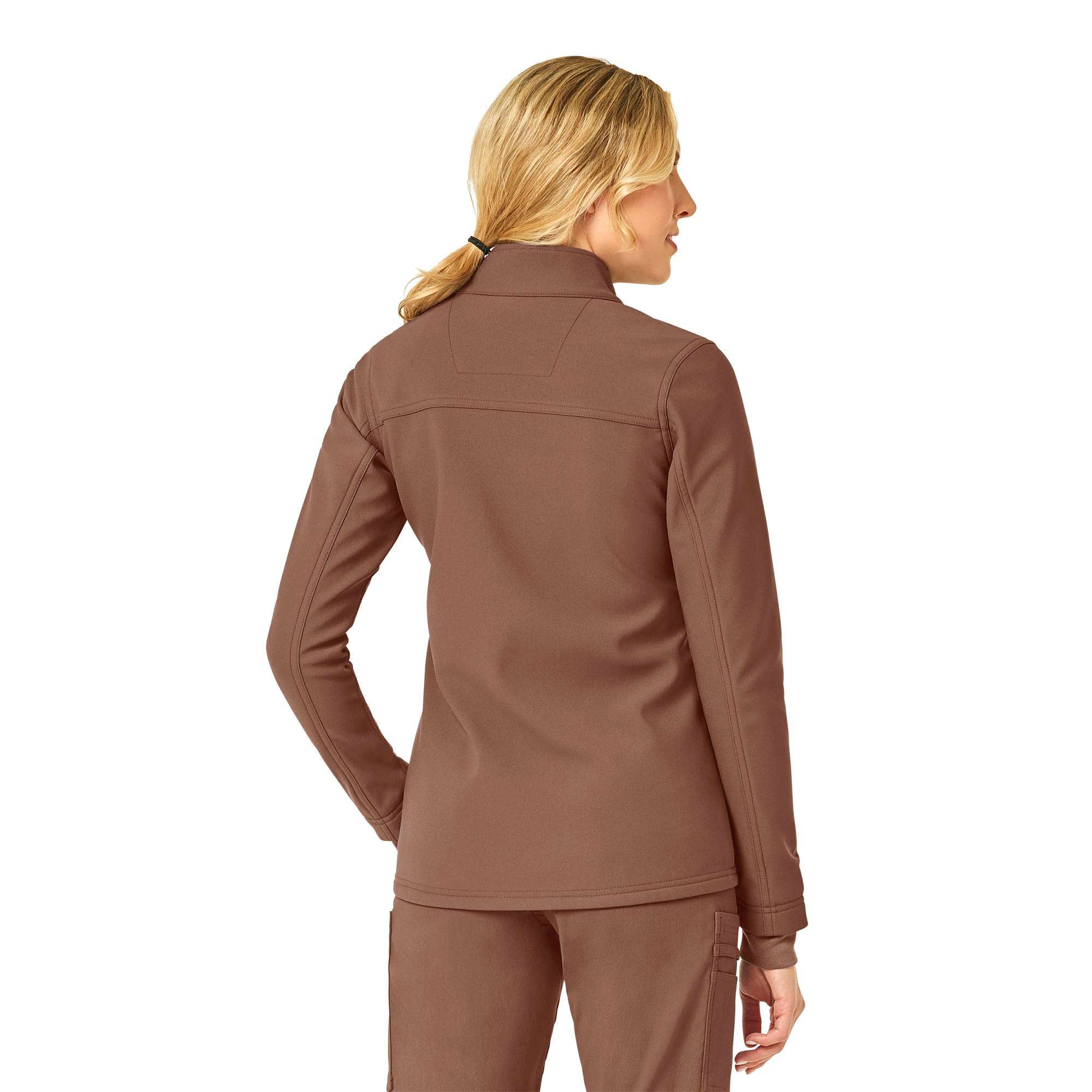 Women's Rugged Flex® Peak Bonded Fleece Scrub Jacket