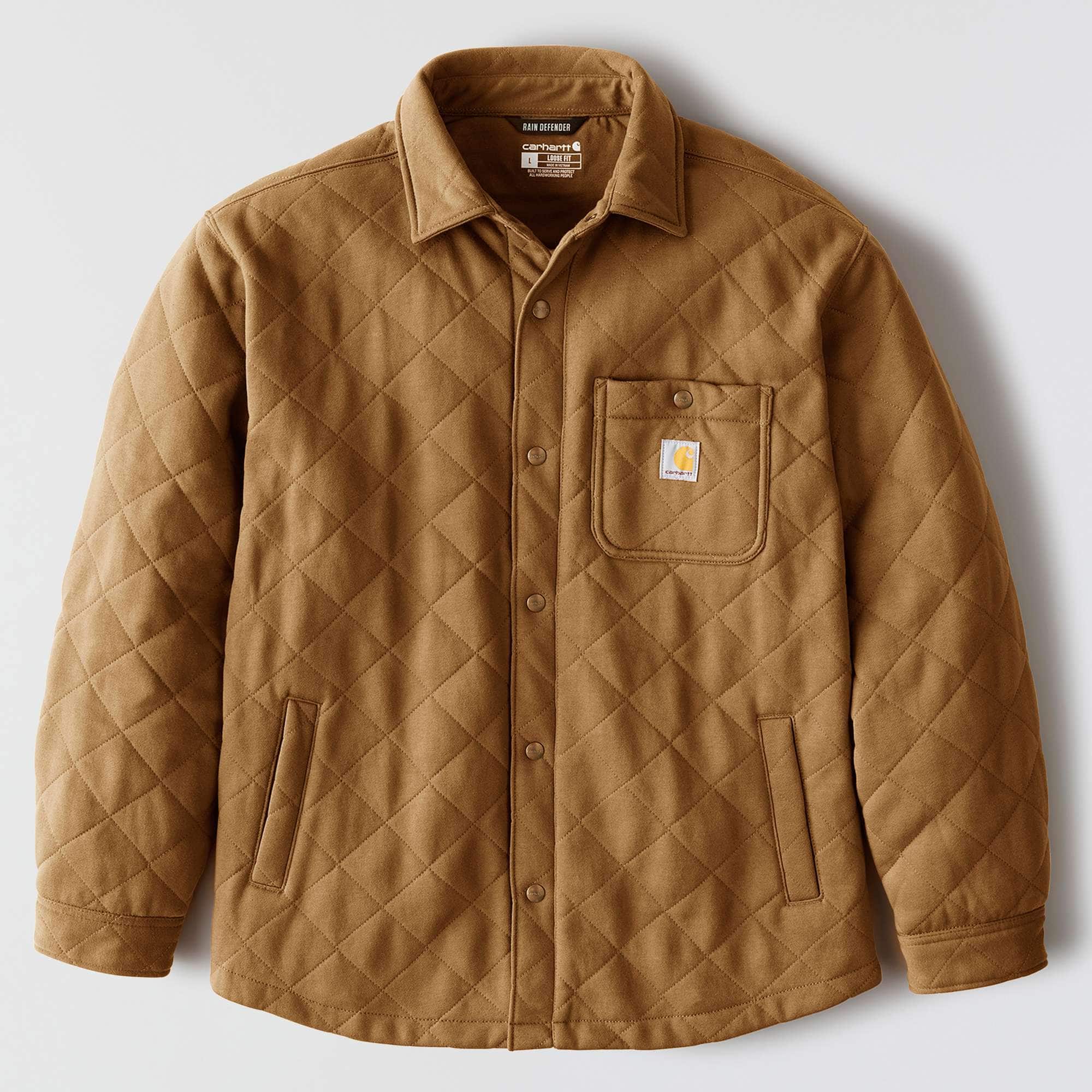 Rain Defender® Loose Fit Heavyweight Quilted Snap Front Shirt Jac