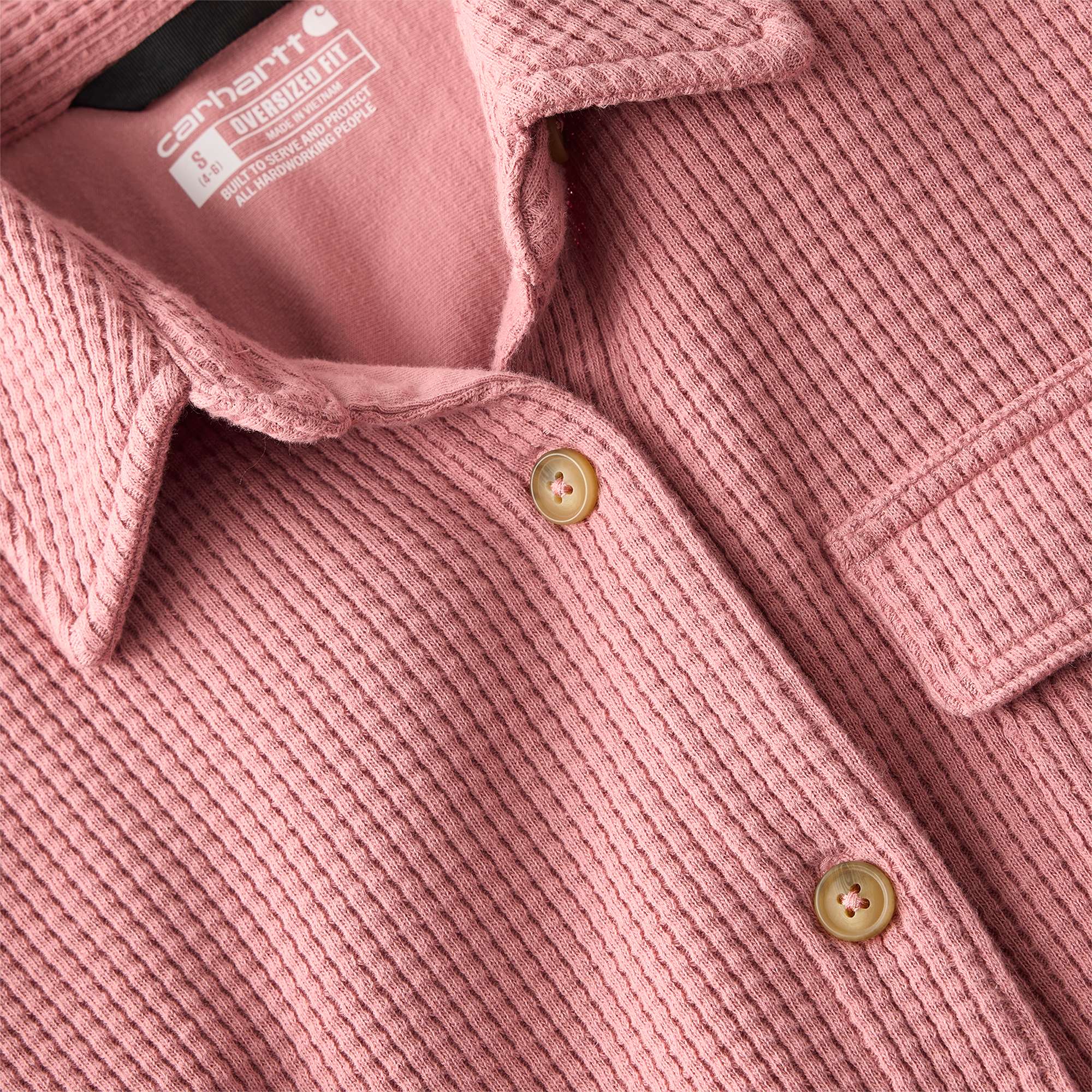 Women's Oversized-Fit Heavyweight Waffle Knit Shirt