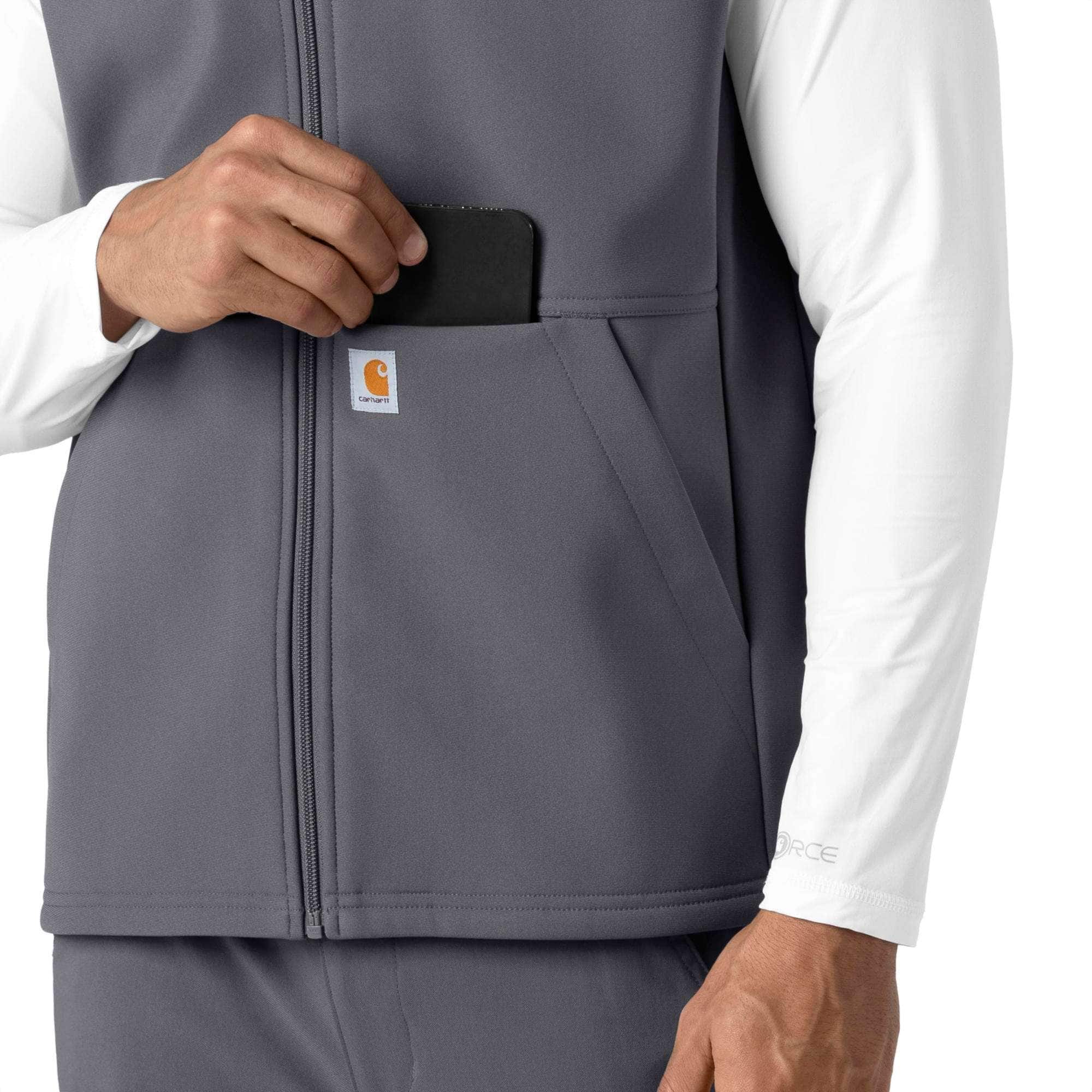 Rugged Flex® Men's Bonded Fleece Scrub Vest
