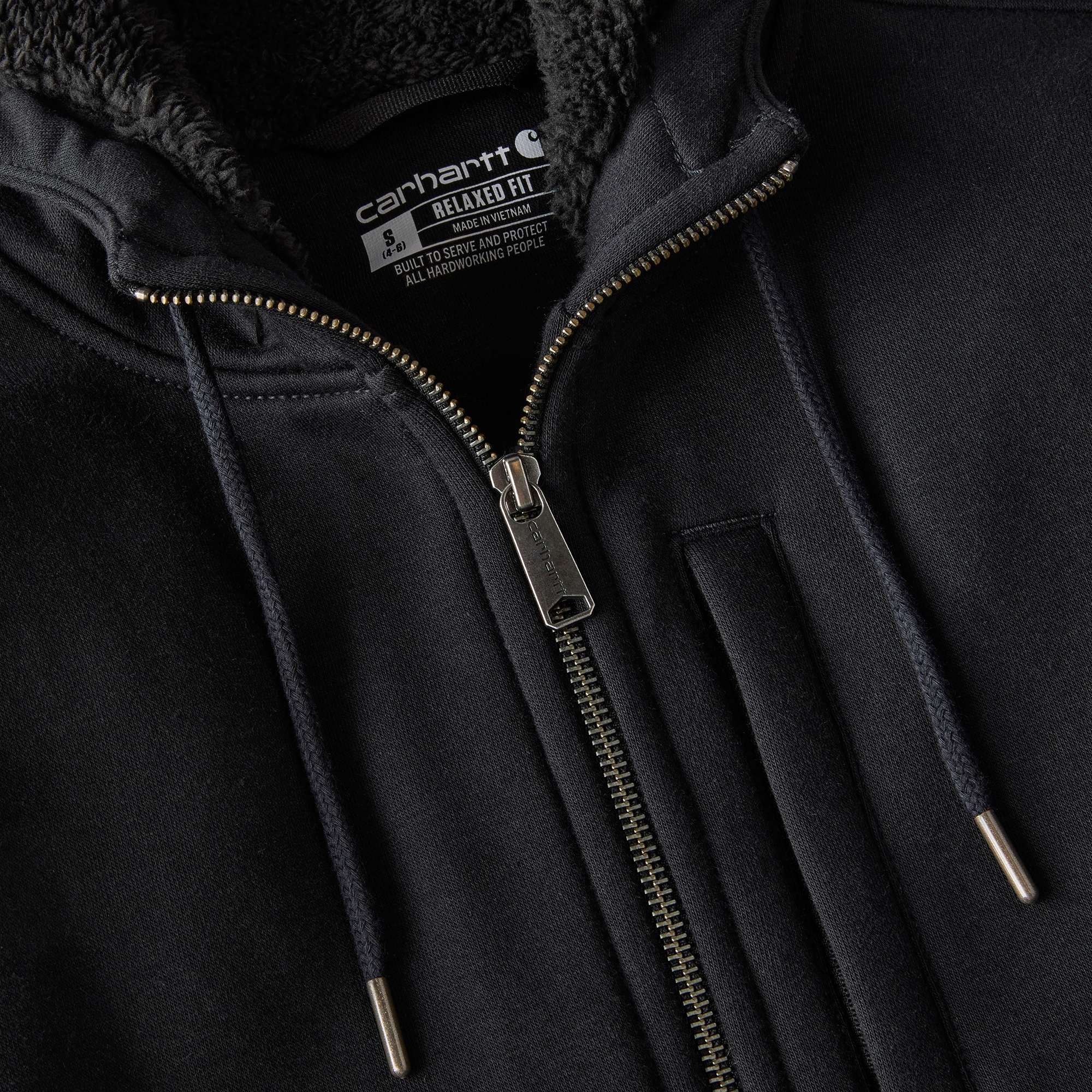 Women's Relaxed Fit Midweight Sherpa-Lined Full-Zip Sweatshirt