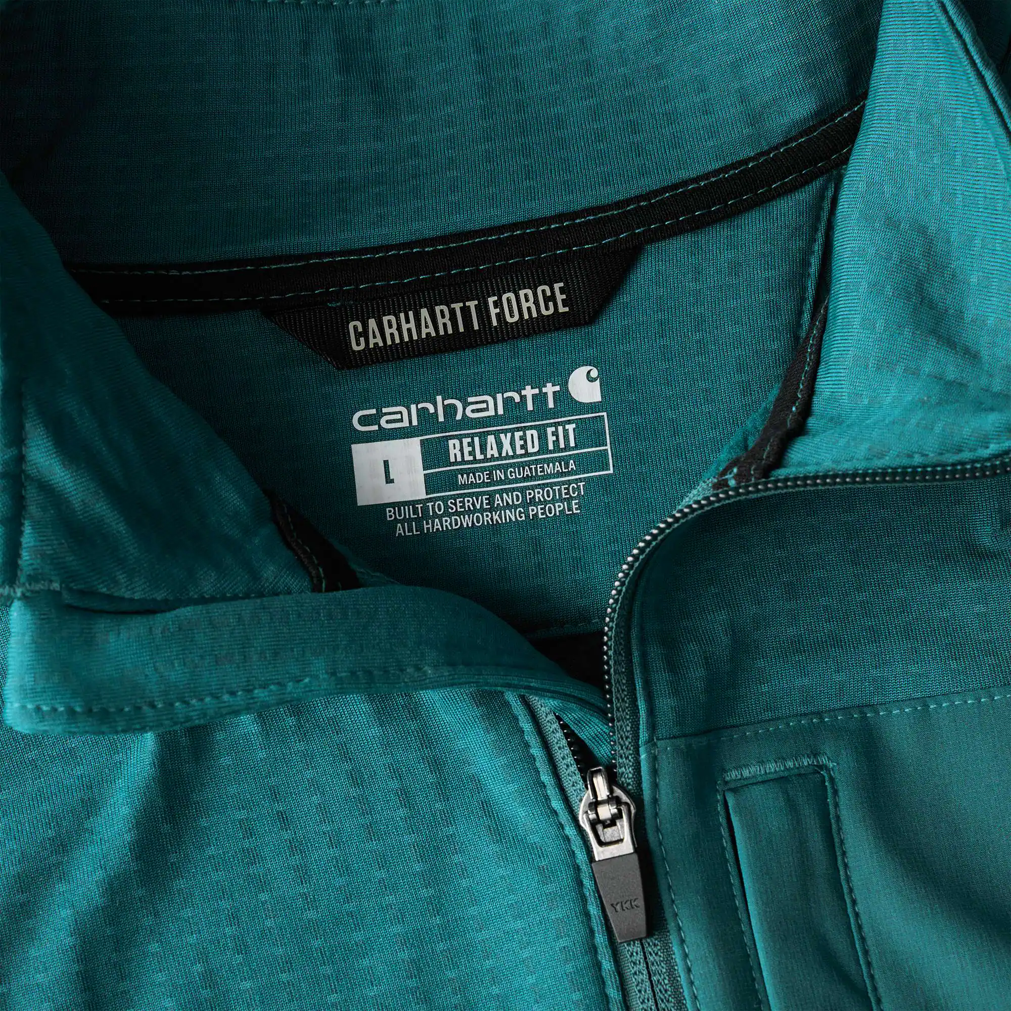 Carhartt Force® Relaxed Fit Mock Neck Half-Zip Fleece-Lined Shirt