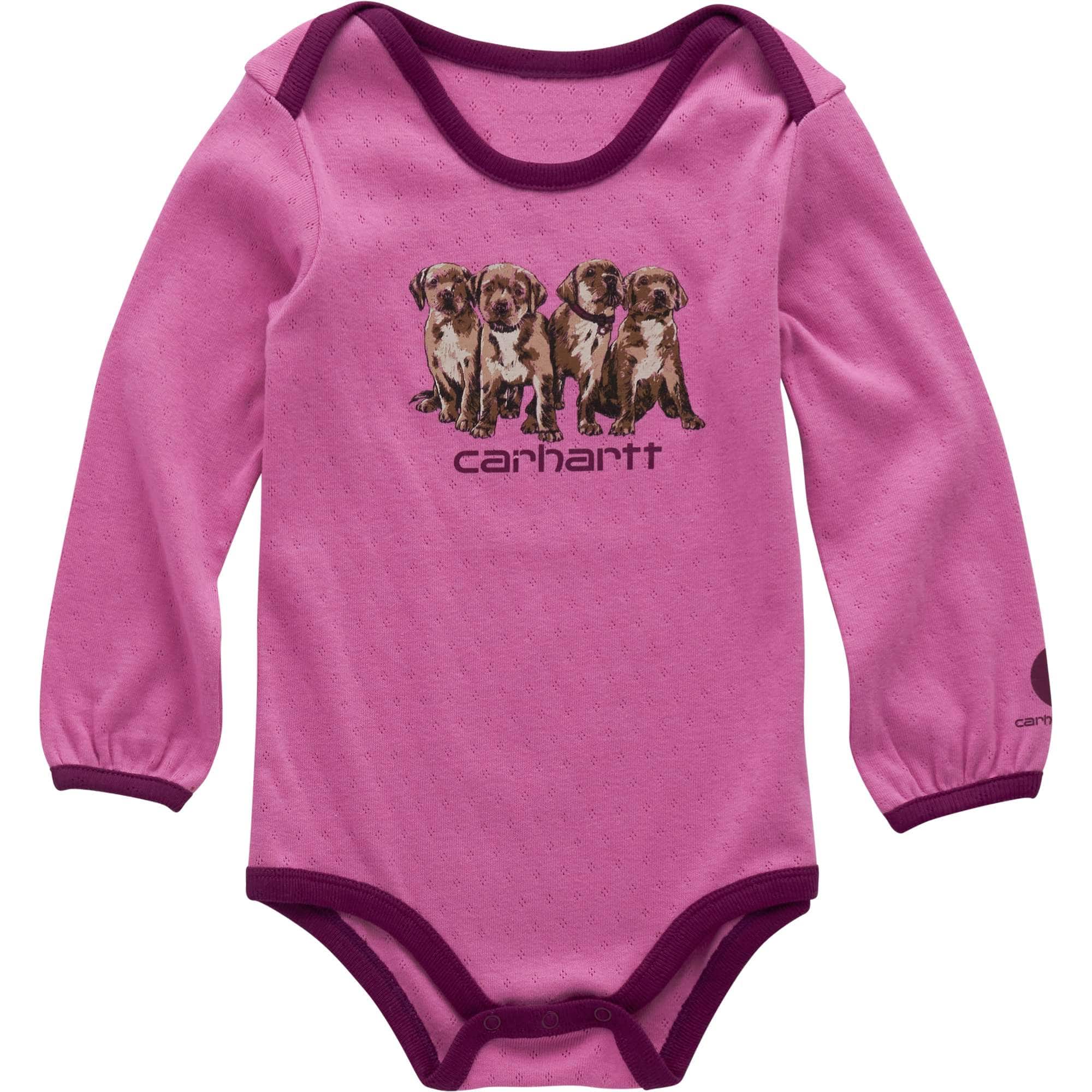 Girls' Long Sleeve Puppy Bodysuit (Baby)