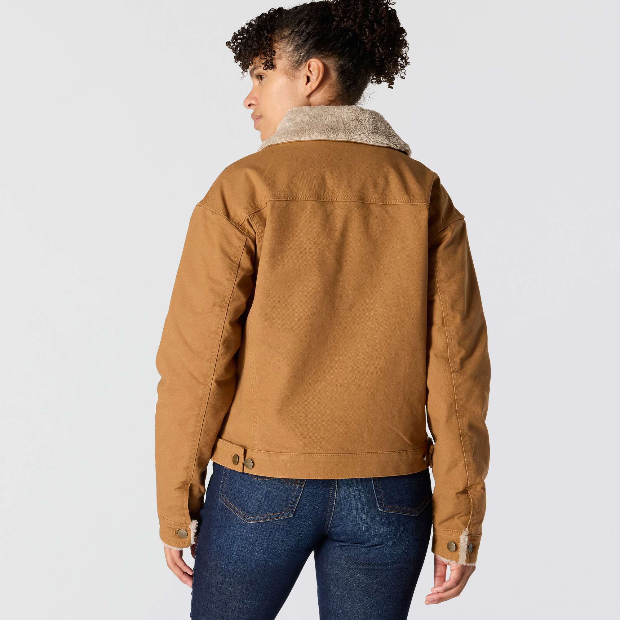 Women's Rugged Flex® Loose Fit Canvas Sherpa-Lined Jacket - 2 Warmer Rating