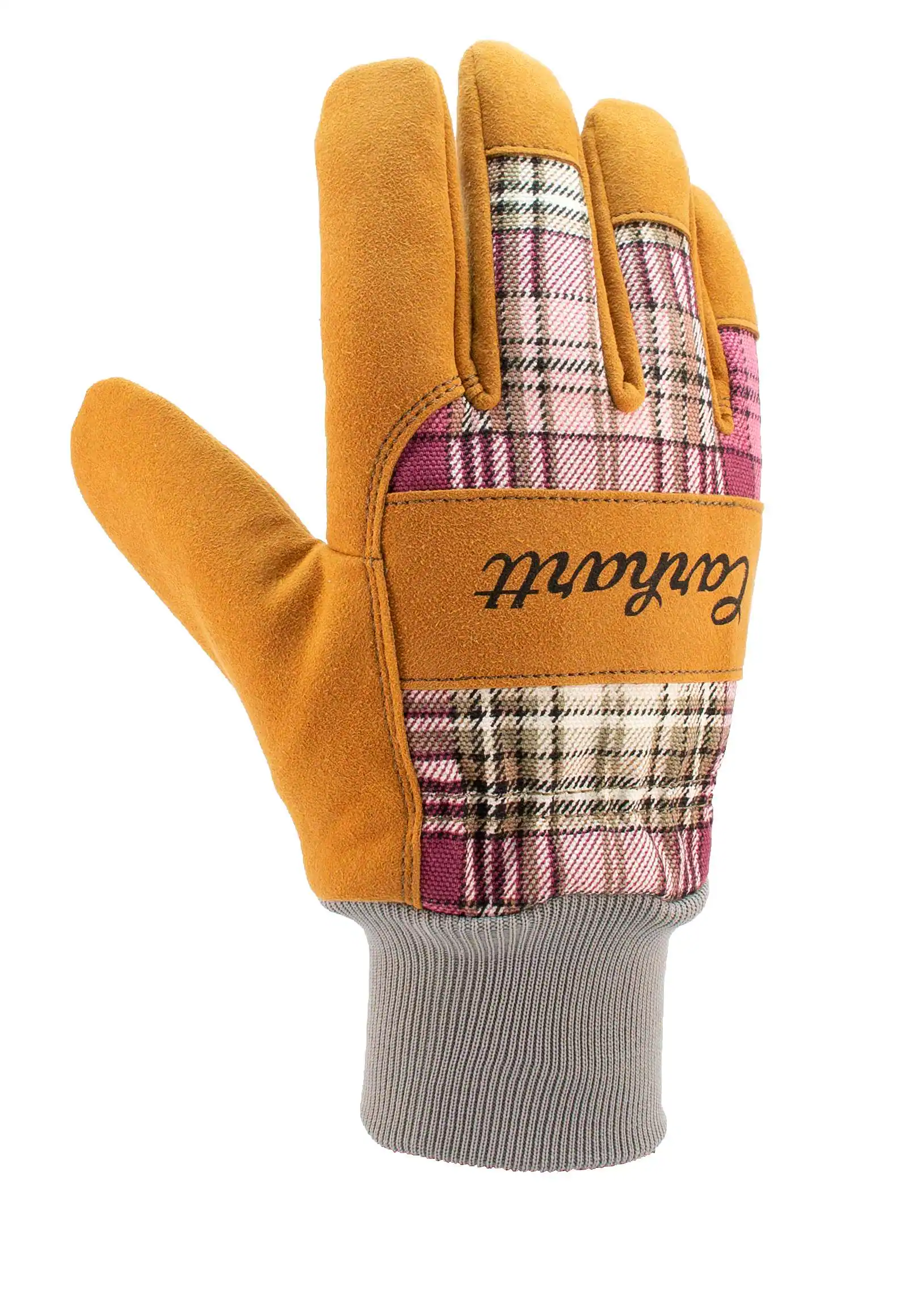 Suede Knit-Cuff Work Glove