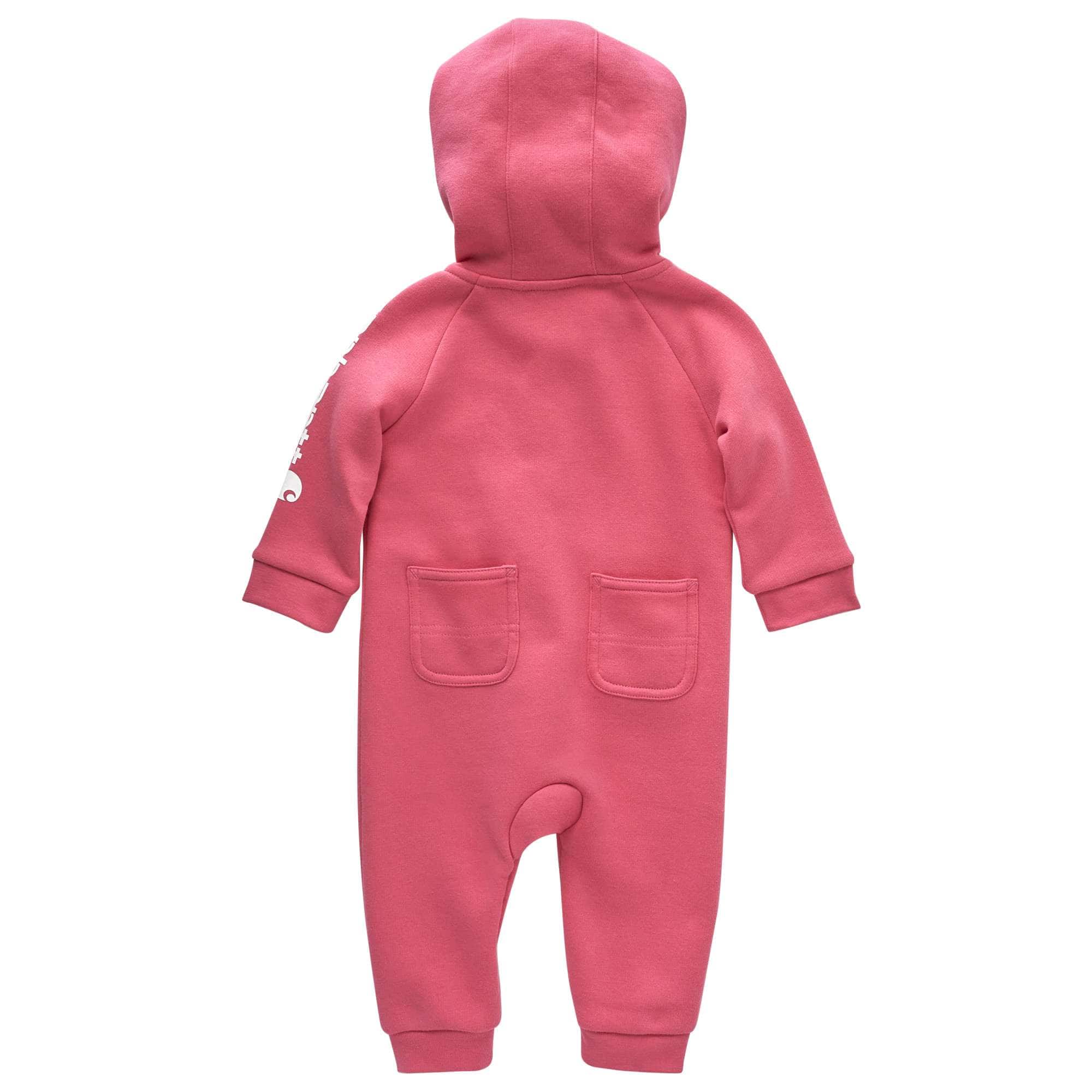 Girls' Long Sleeve Fleece Zip-Front Hooded Coverall (Baby)