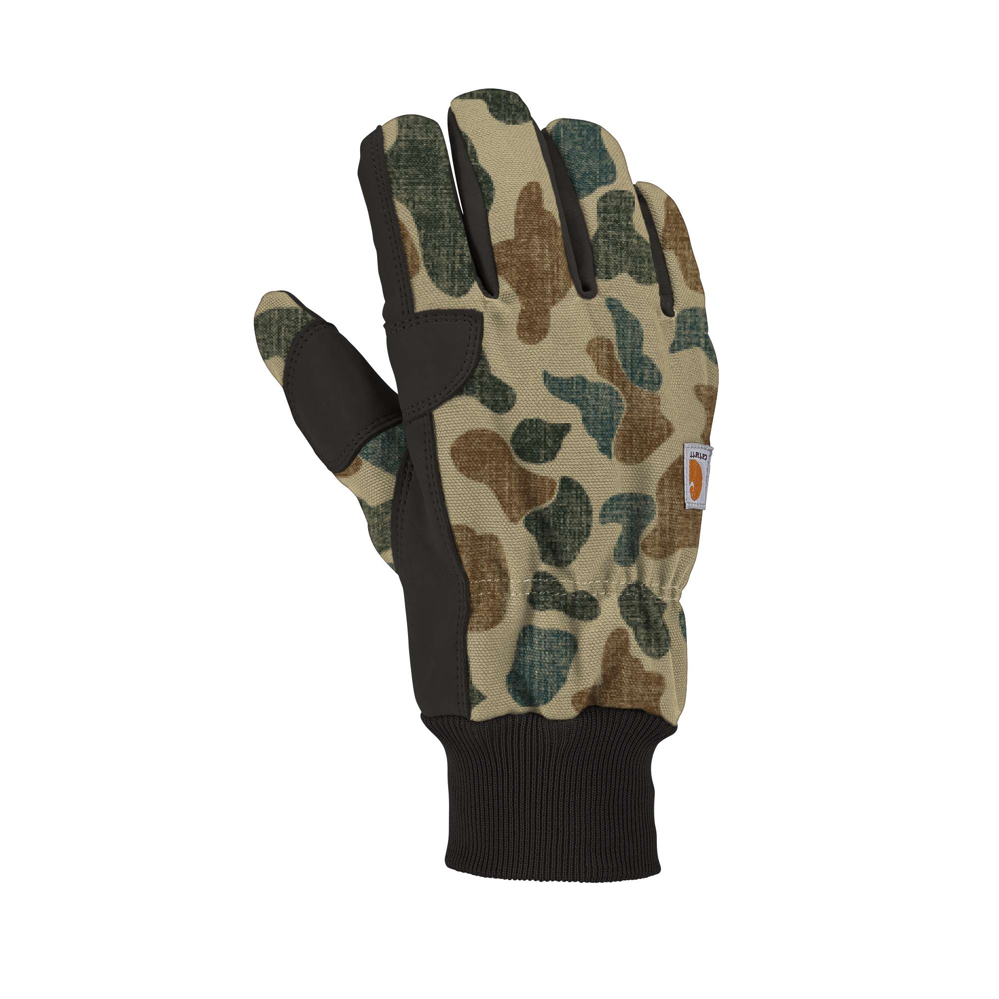 Insulated Duck Synthetic Leather Knit Cuff Glove