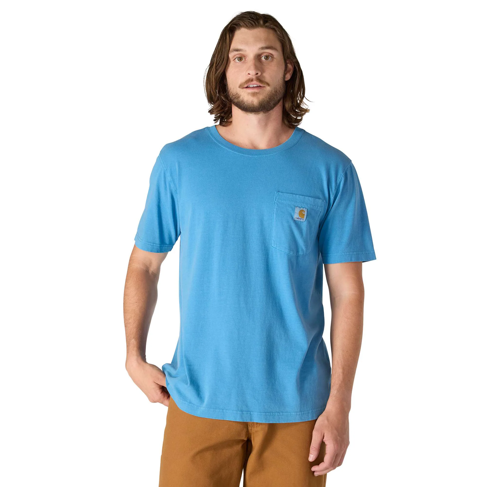 Re-Engineered Relaxed Fit Lightweight Short-Sleeve Garment Dyed Pocket T-Shirt