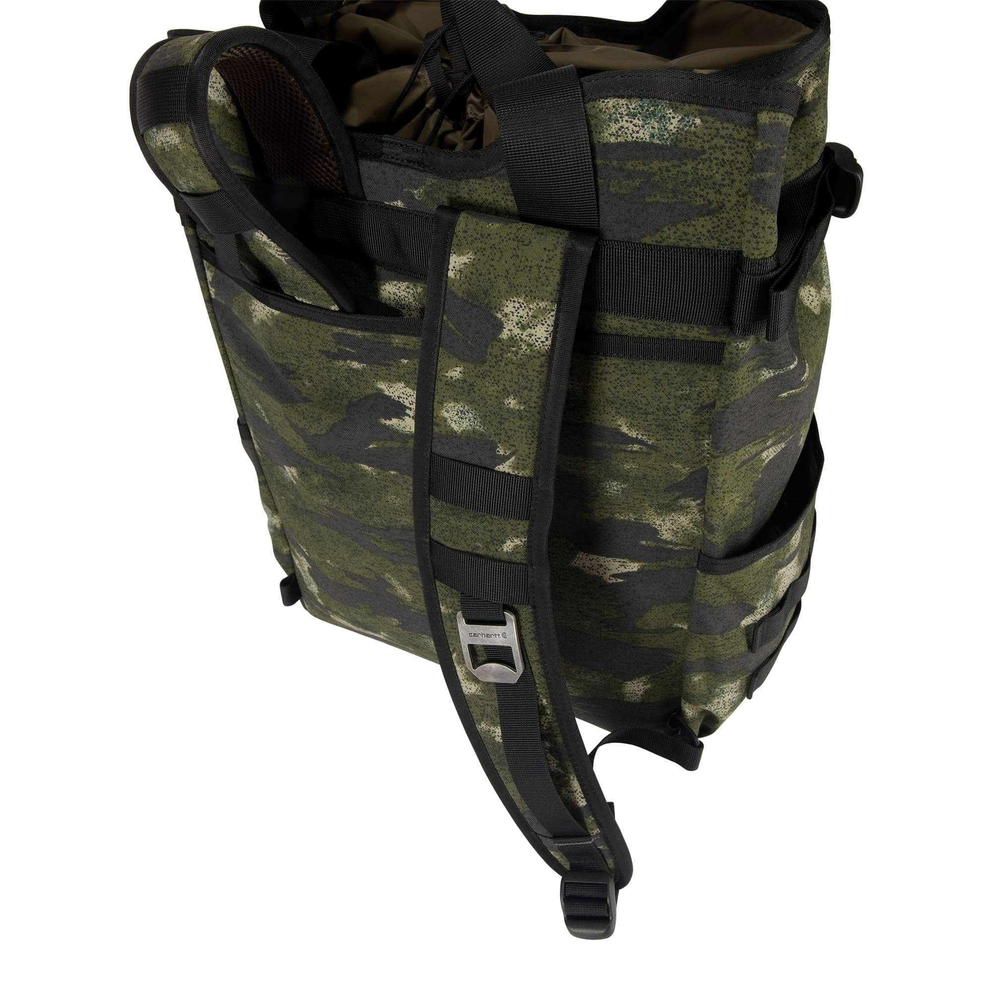 28L Nylon Cinch-Top Convertible Tote Backpack