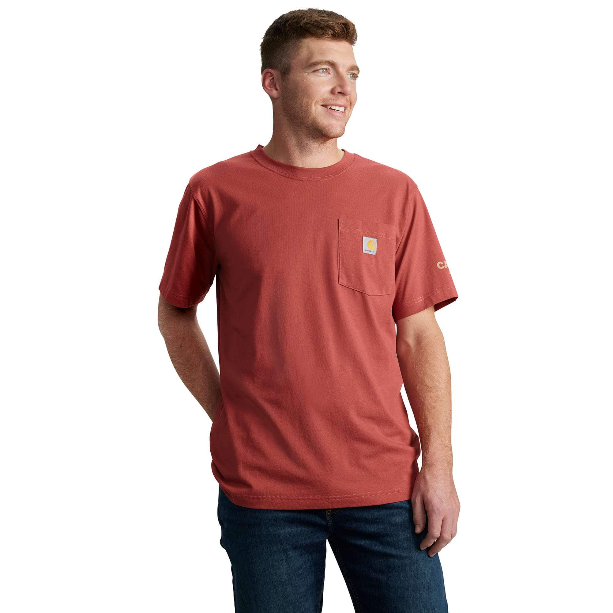 Relaxed Fit Lightweight Short-Sleeve Pocket Railroad Graphic T-Shirt