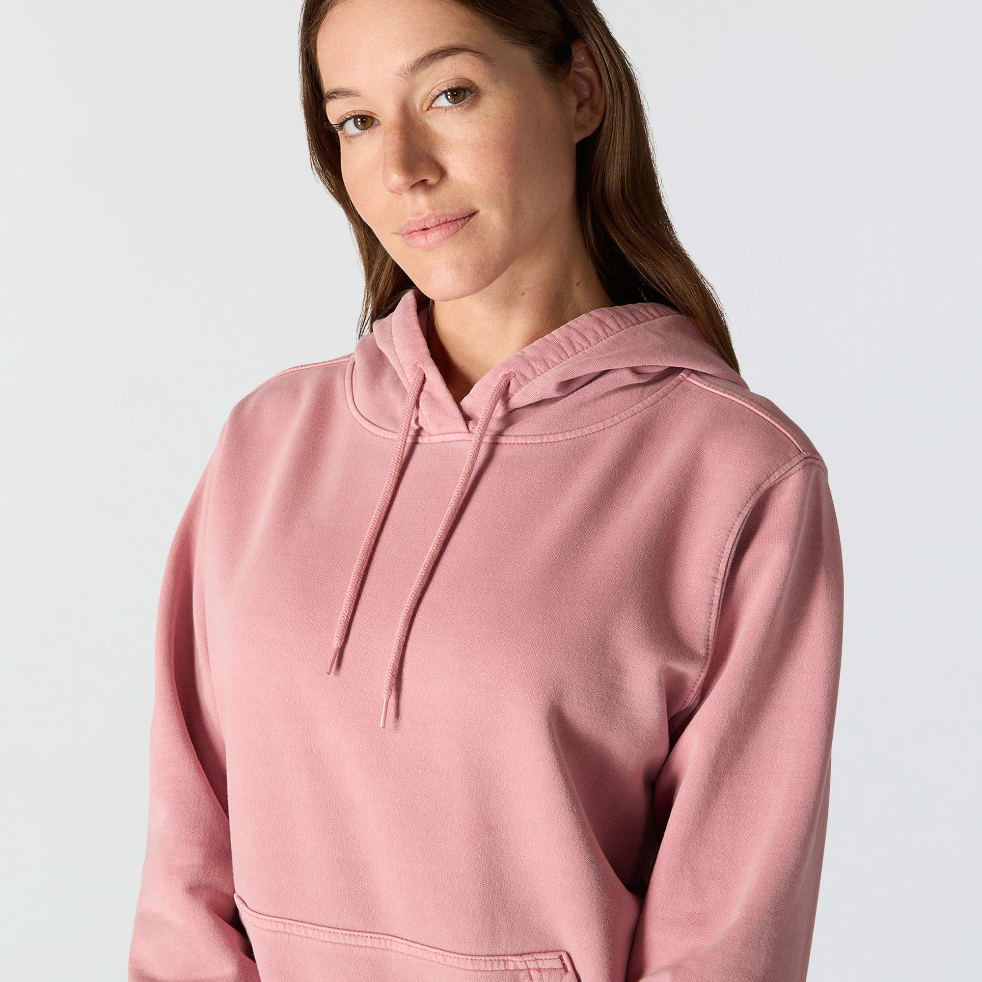 Women's Relaxed Fit Midweight Garment Dye French Terry Hooded Sweatshirt