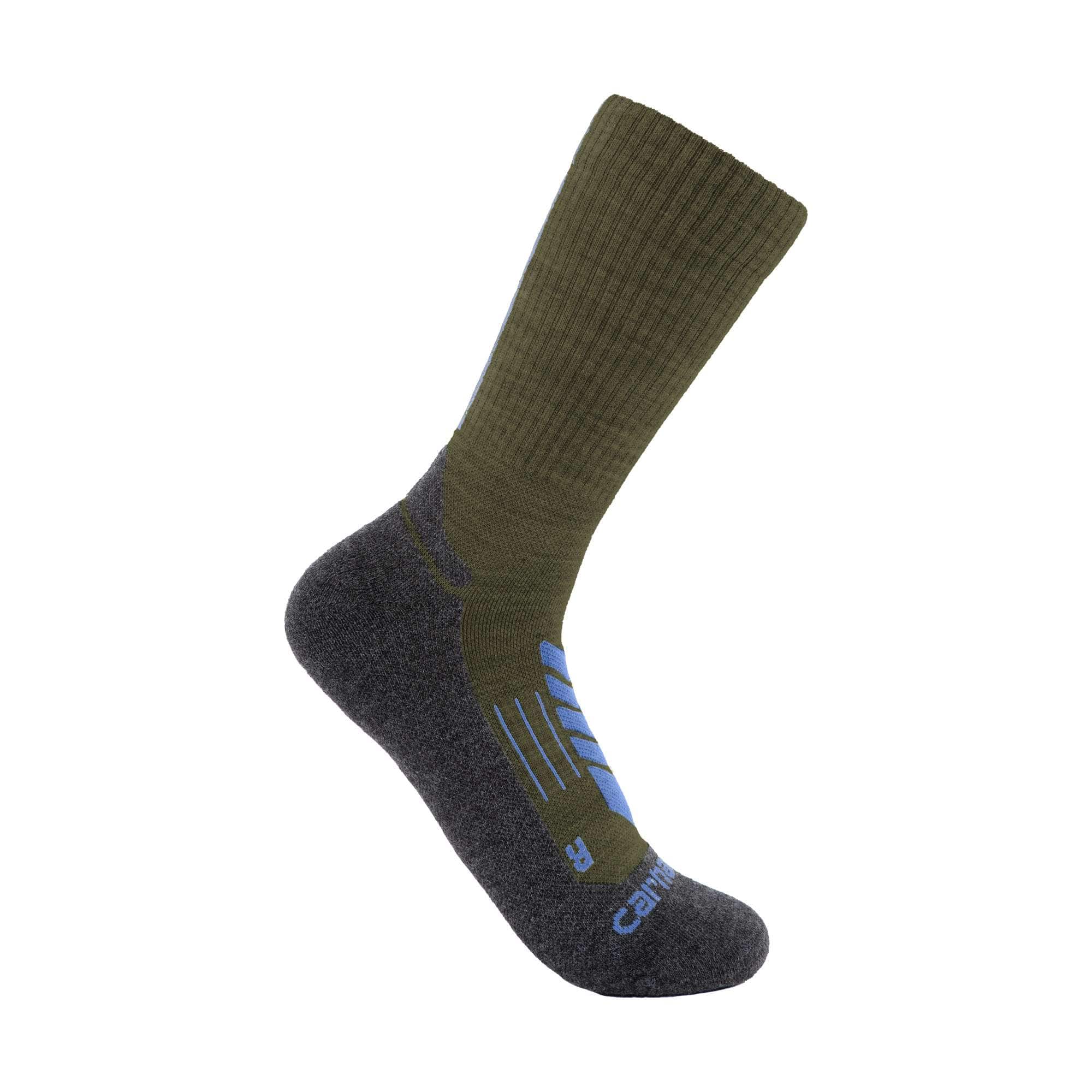 Midweight Synthetic-Merino Wool Blend Trail Crew Sock