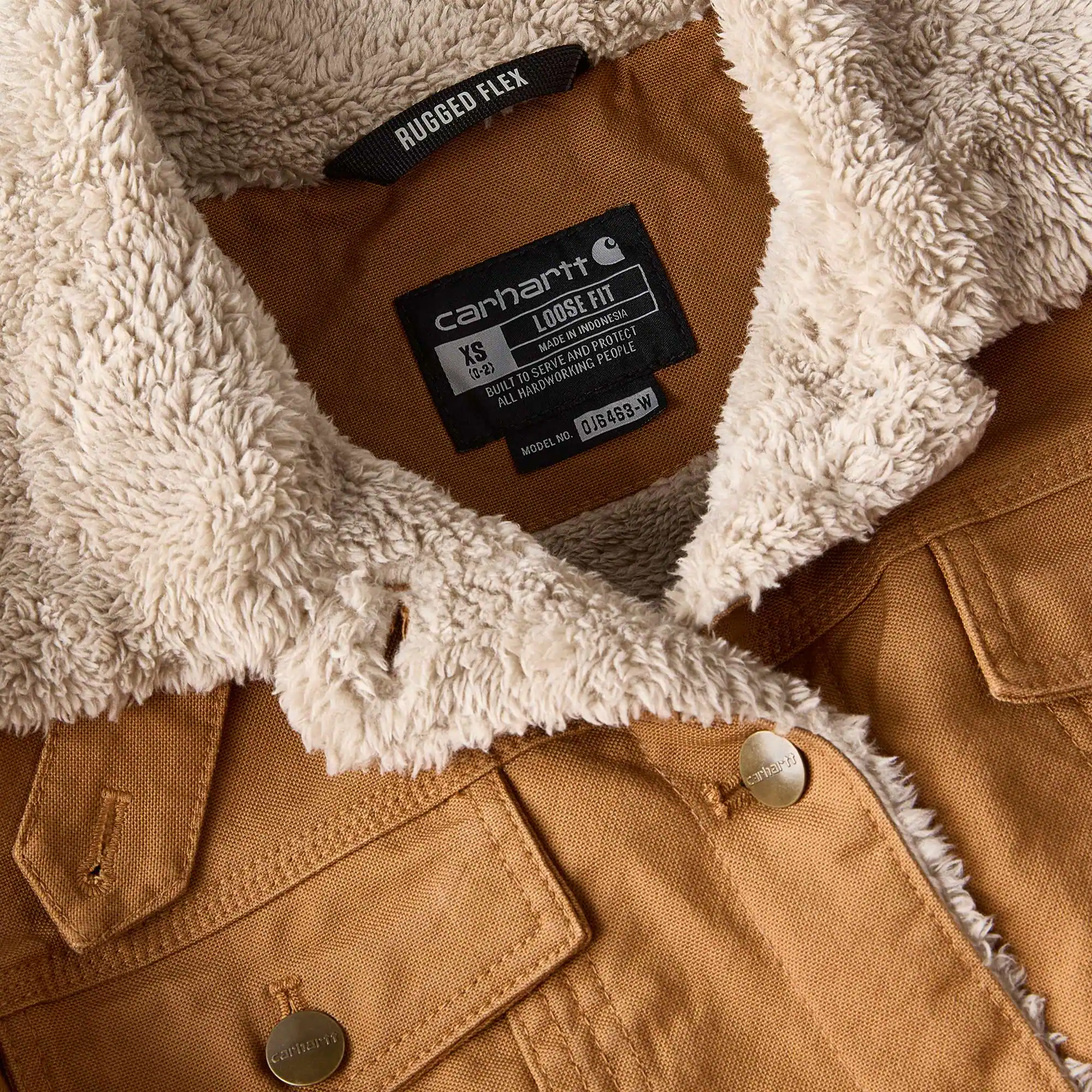 Women's Rugged Flex® Loose Fit Canvas Sherpa-Lined Jacket - 2 Warmer Rating