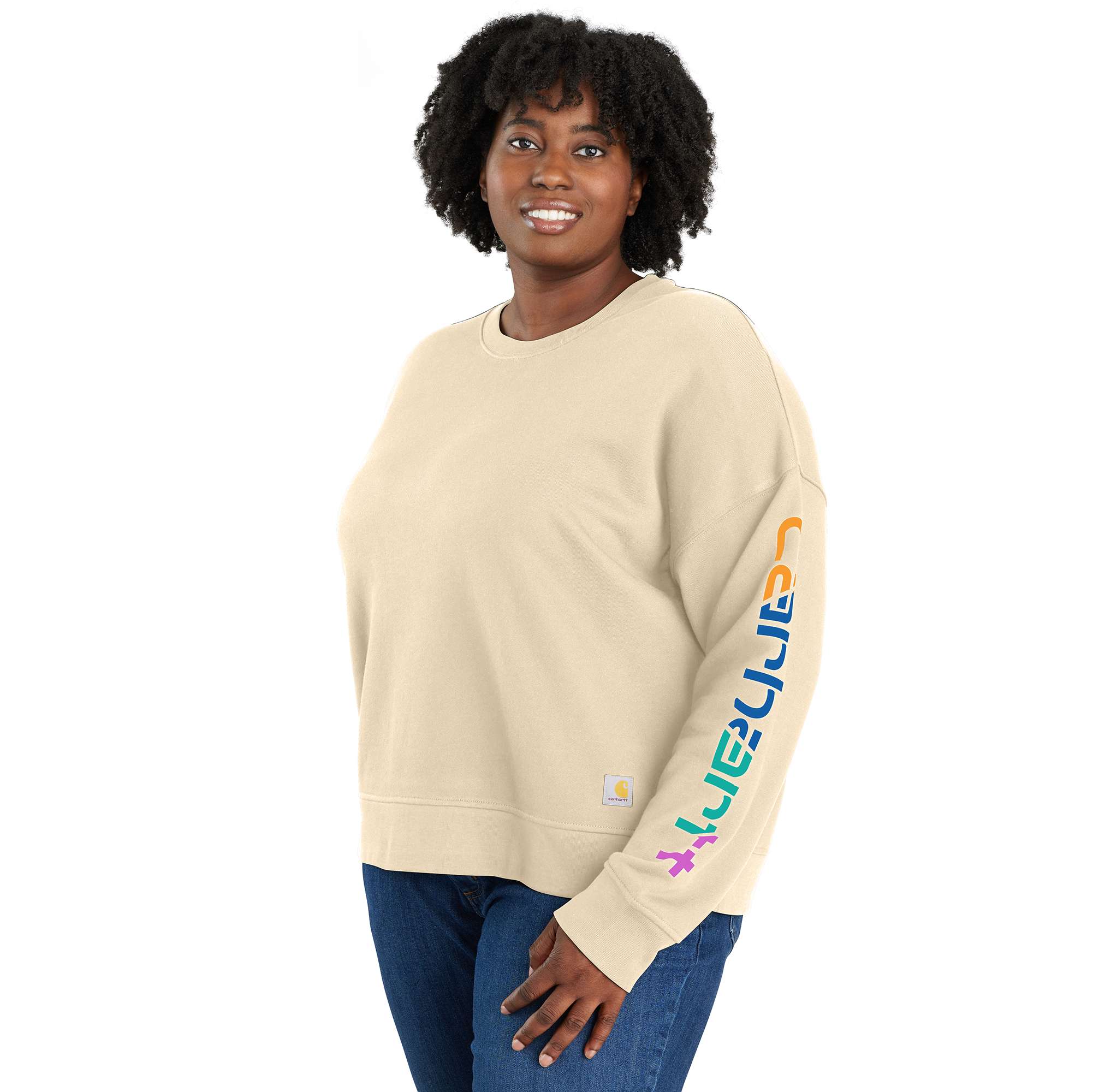 Women's TENCEL™ Fiber Series Loose Fit Sleeve Graphic Sweatshirt