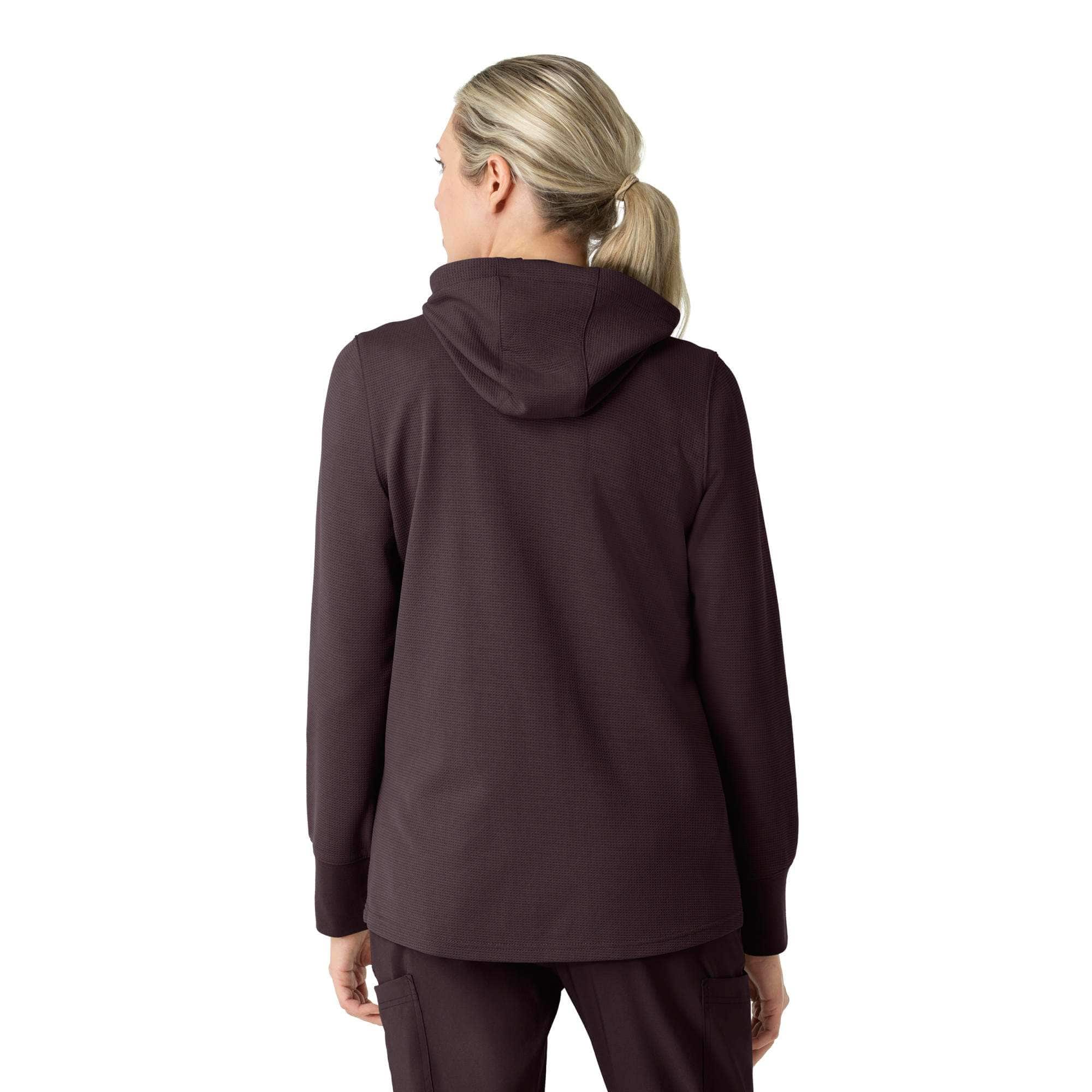 Women's Full Zip Waffle Scrub Hoodie