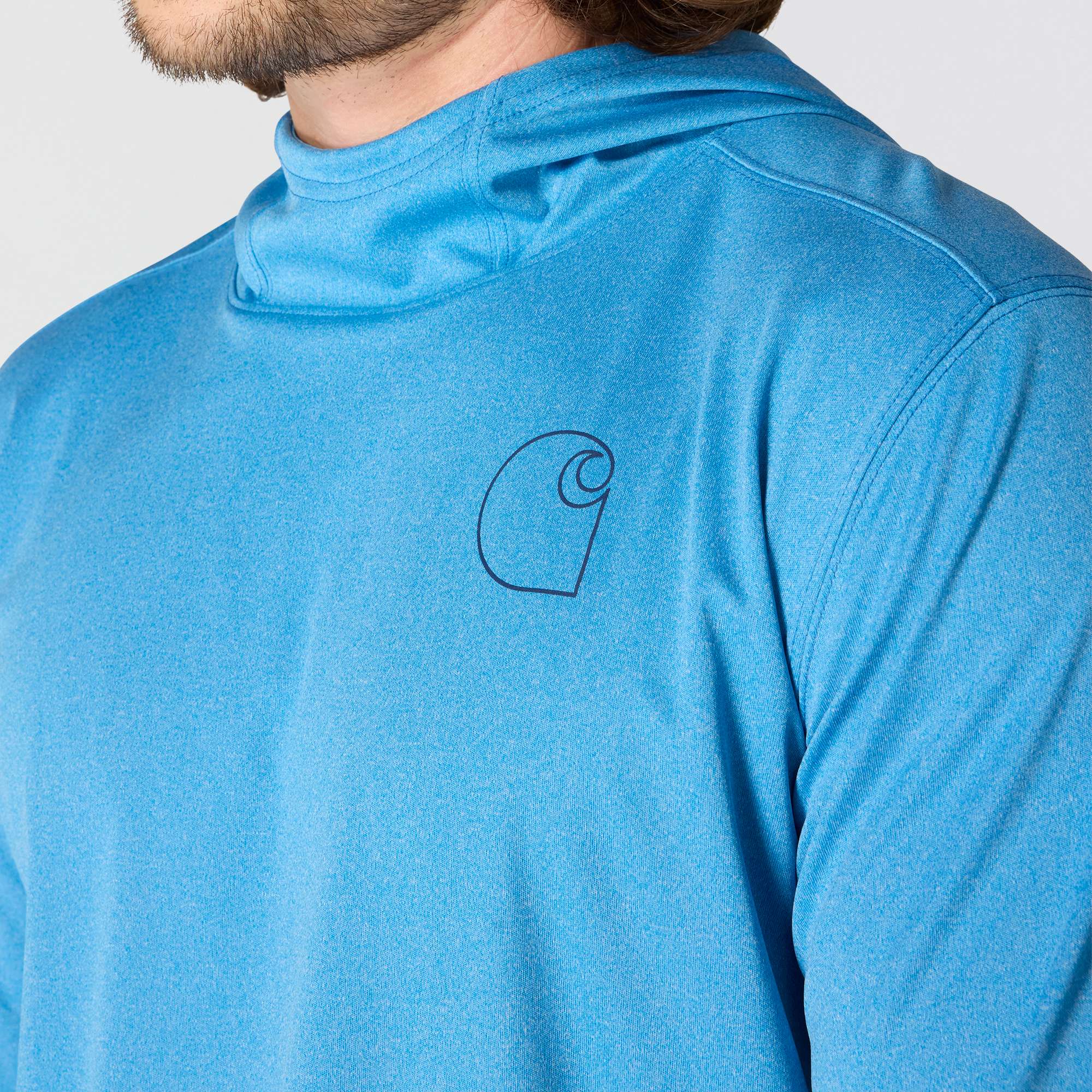 Force Sun Defender™ Lightweight Long-Sleeve Hooded Logo Graphic T-Shirt