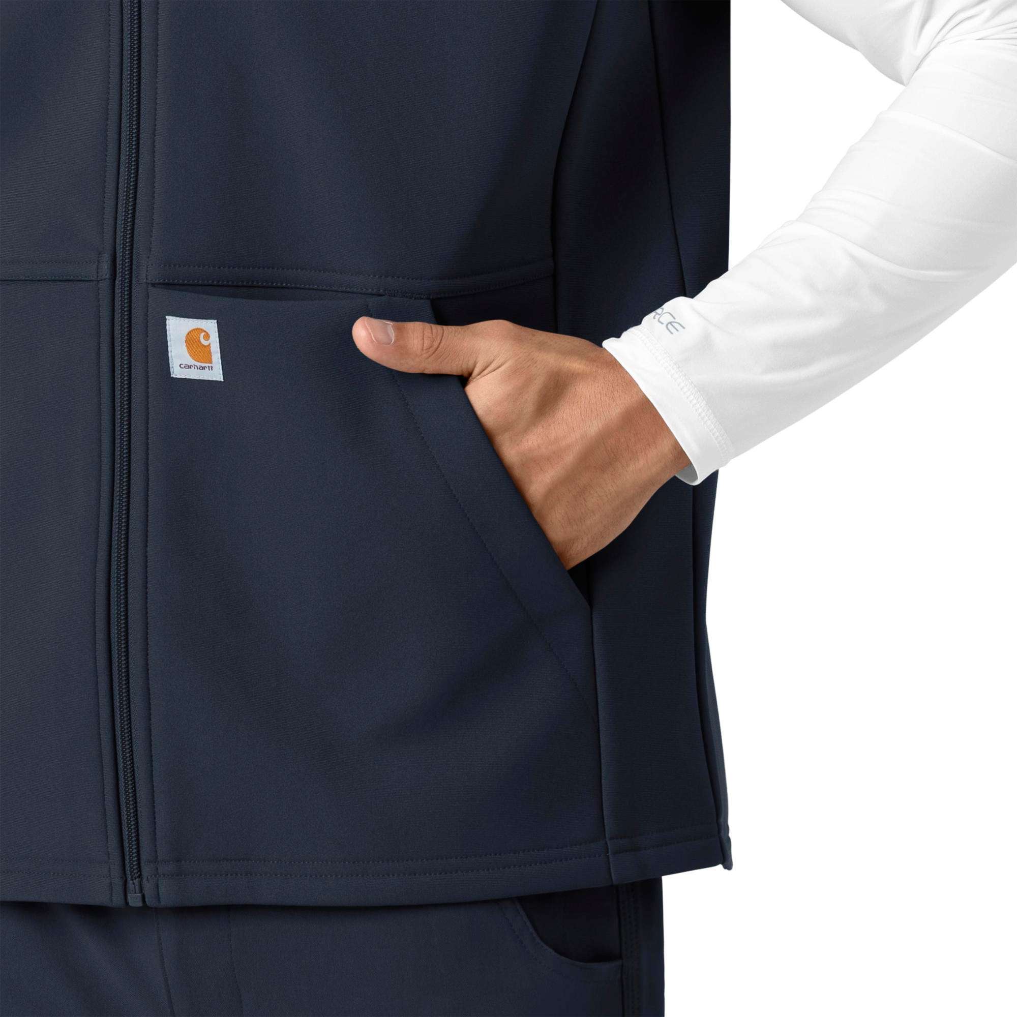 Rugged Flex® Men's Bonded Fleece Scrub Vest