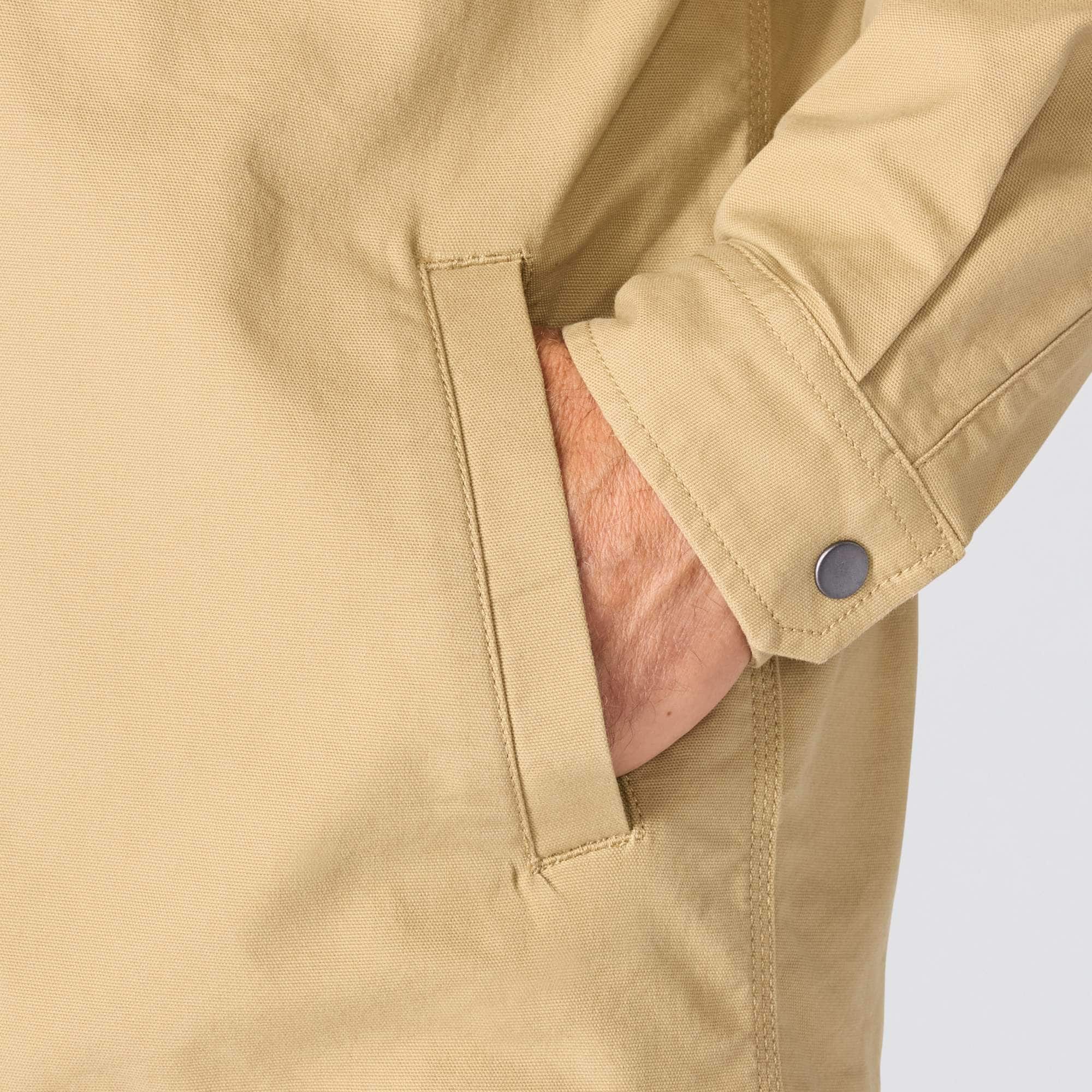 Rugged Flex® Relaxed Fit Canvas Fleece-Lined Snap-Front Shirt Jac