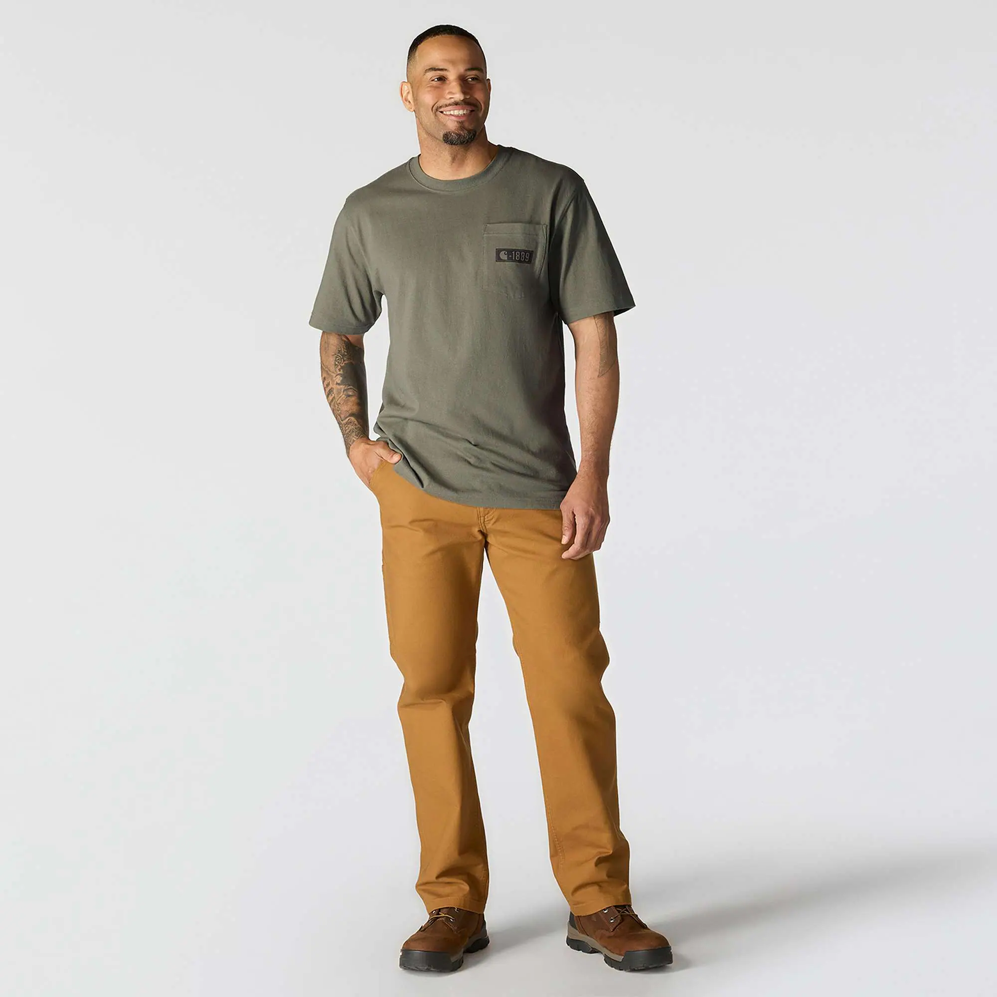 Loose Fit Heavyweight Short-Sleeve Pocket 1889 T-Shirt