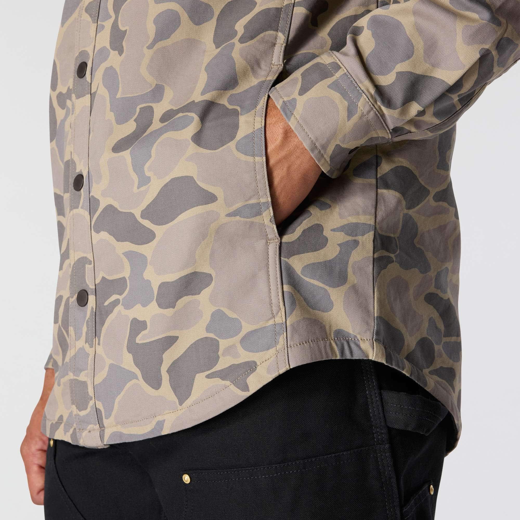 Rugged Flex® Relaxed Fit Canvas Fleece-Lined Shirt Jac