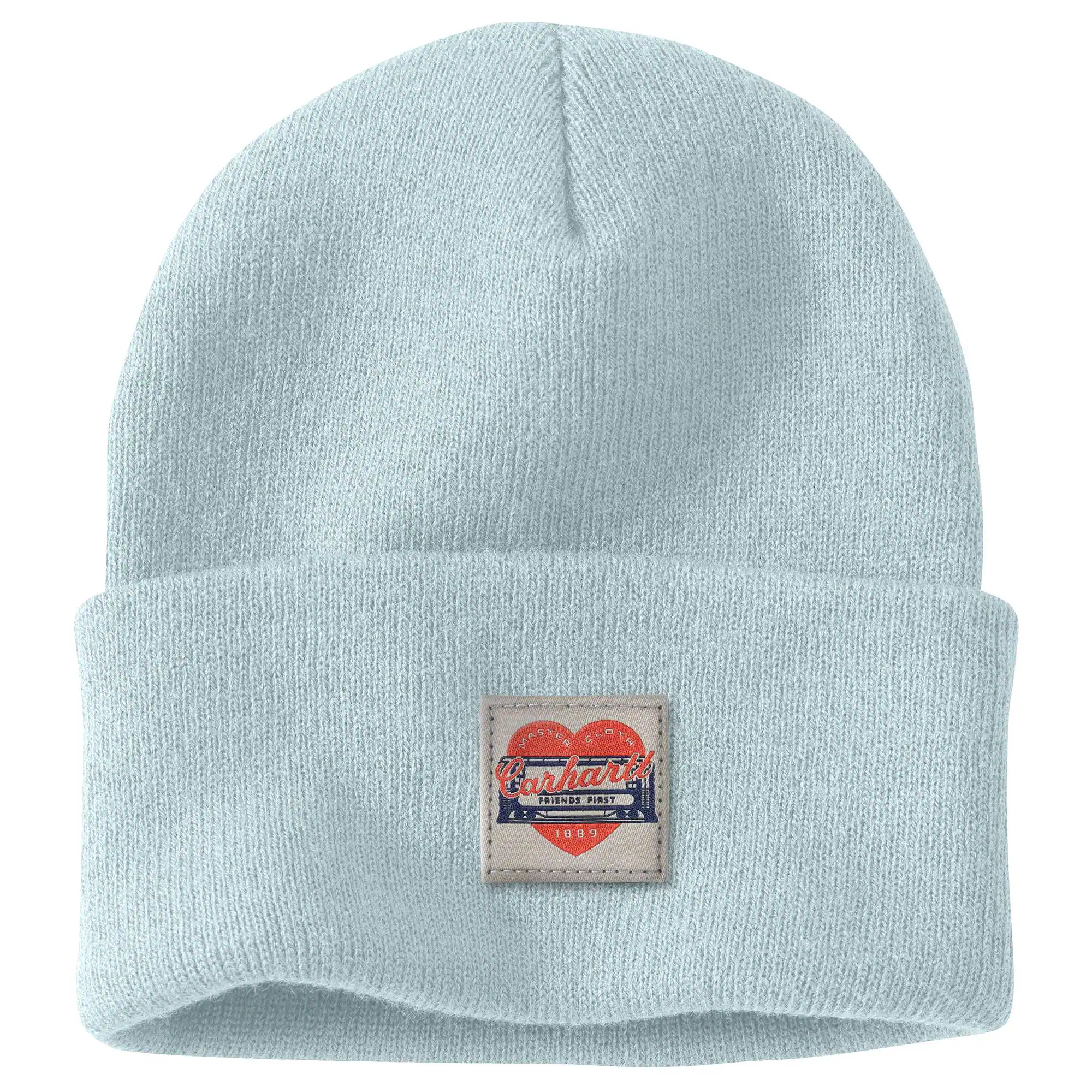 Women's Knit Heart Patch Beanie
