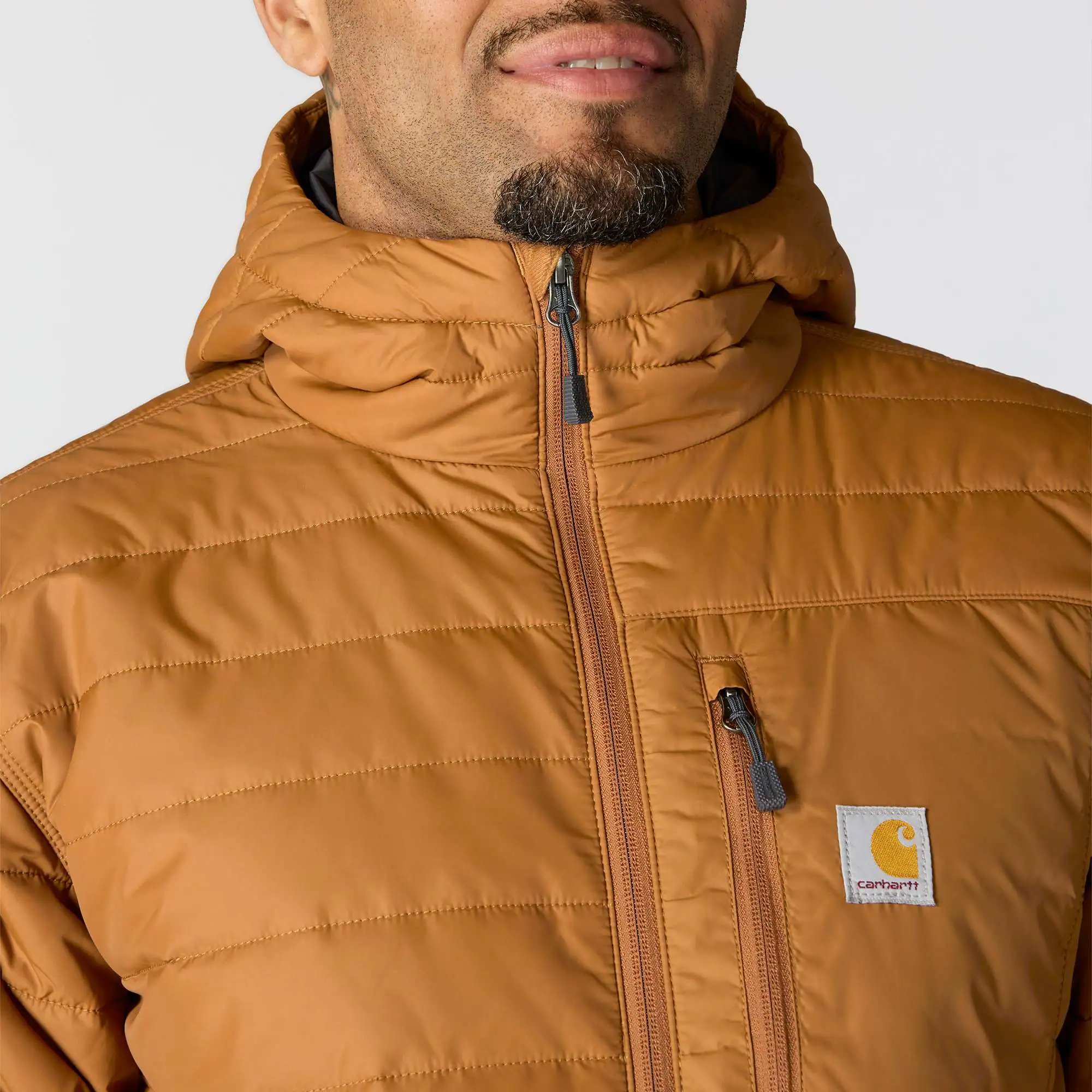 Rain Defender® Relaxed Fit Lightweight Insulated Hooded Jacket - 3 Warmest Rating