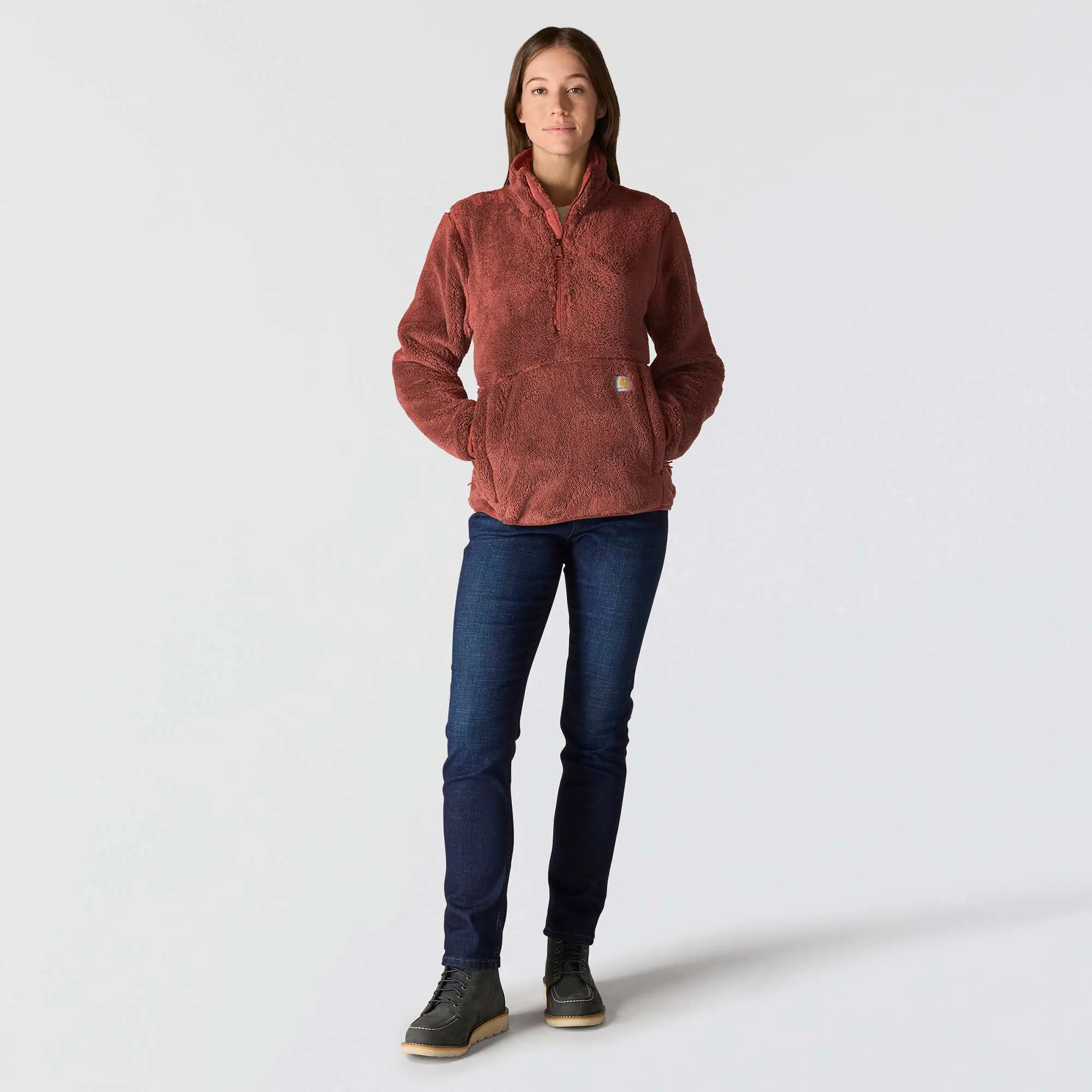 Women's Loose Fit Fleece Pullover - 3 Warmest Rating