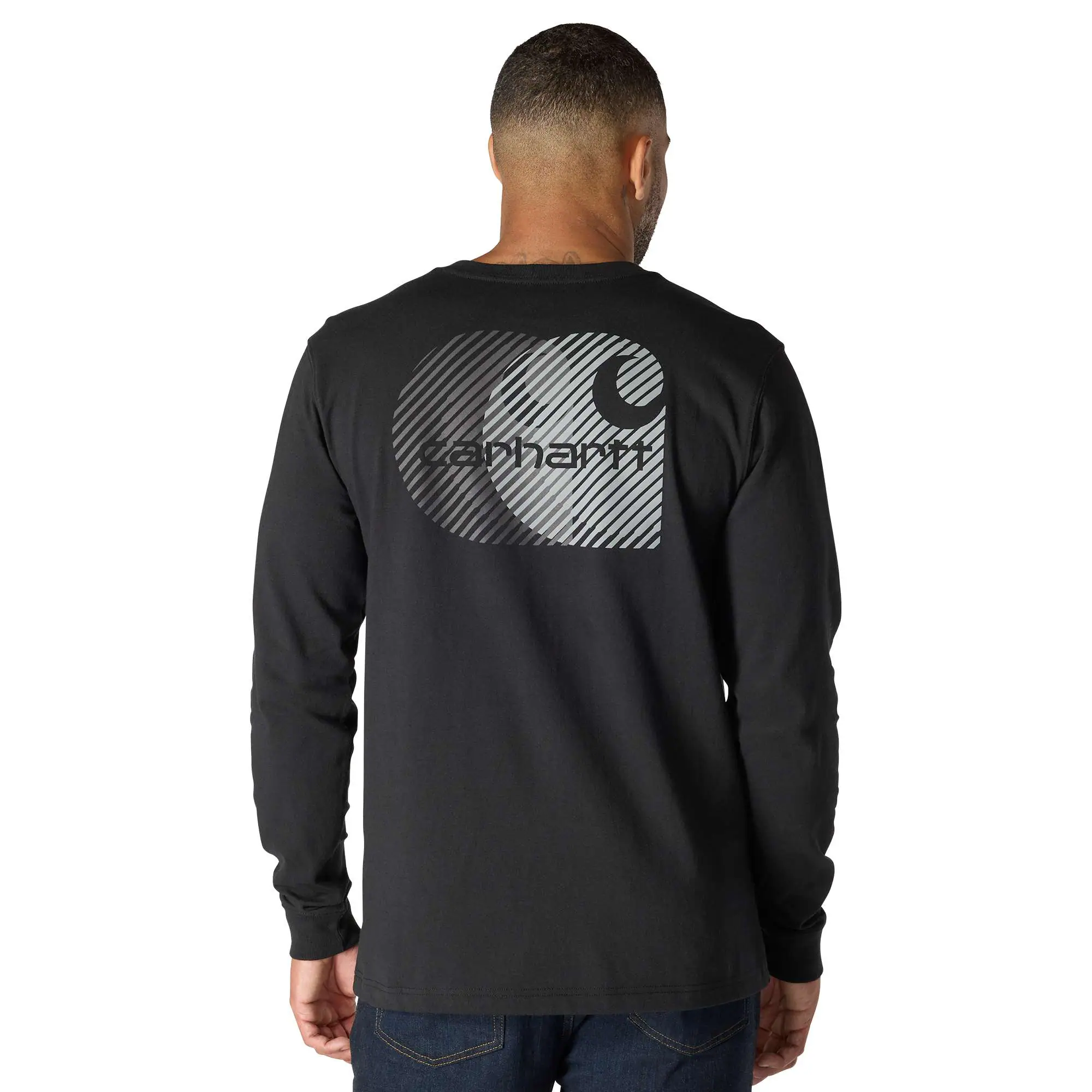 Relaxed Fit Heavyweight Long-Sleeve Pocket C Graphic T-Shirt