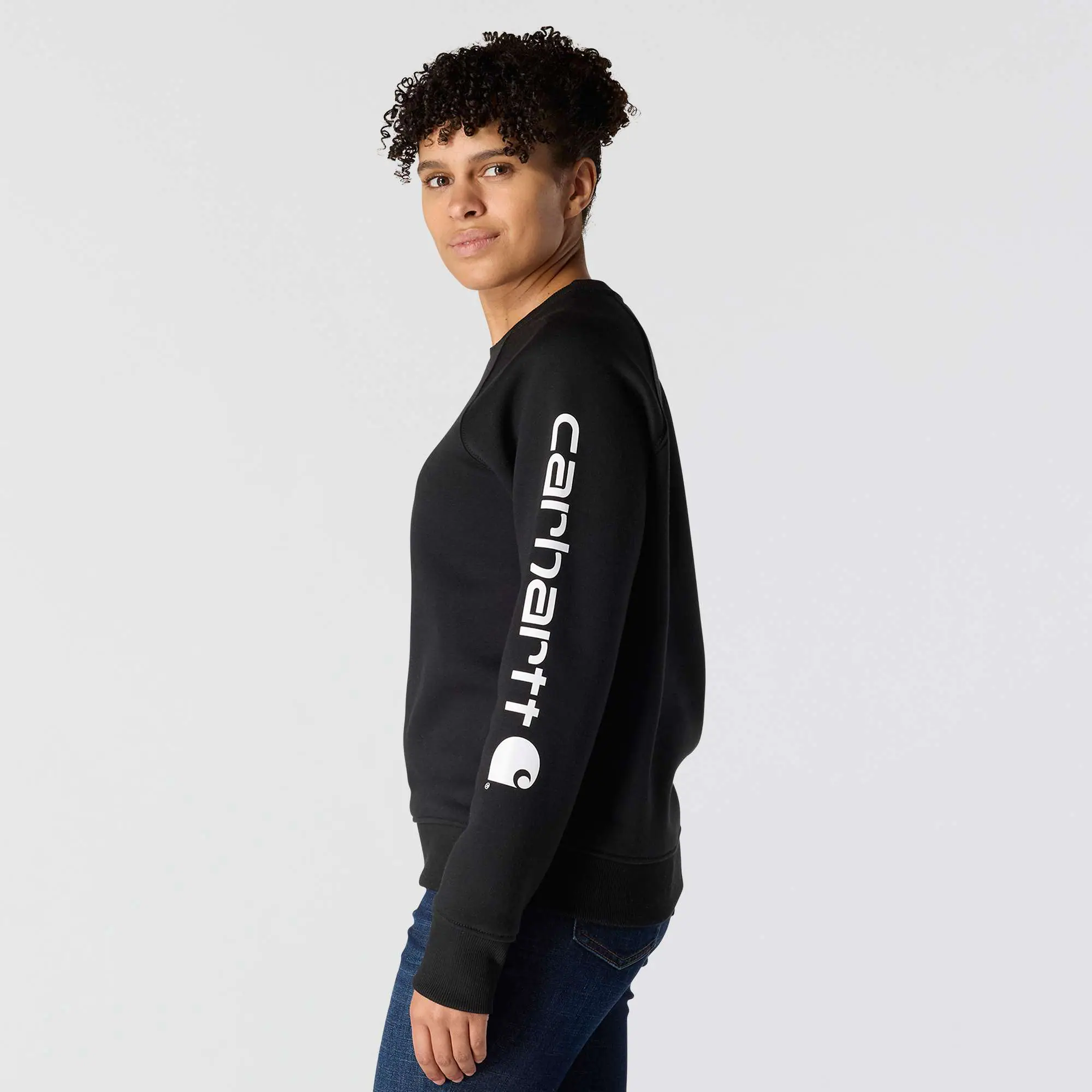 Women's Relaxed Fit Midweight Graphic Crewneck Sweatshirt