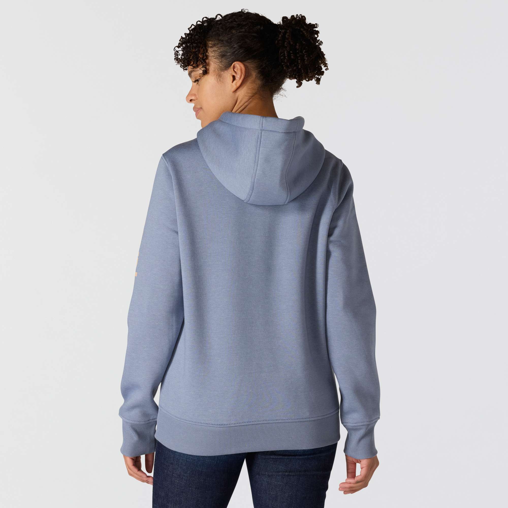 Women's Relaxed Fit Midweight Logo Sleeve Graphic Hoodie