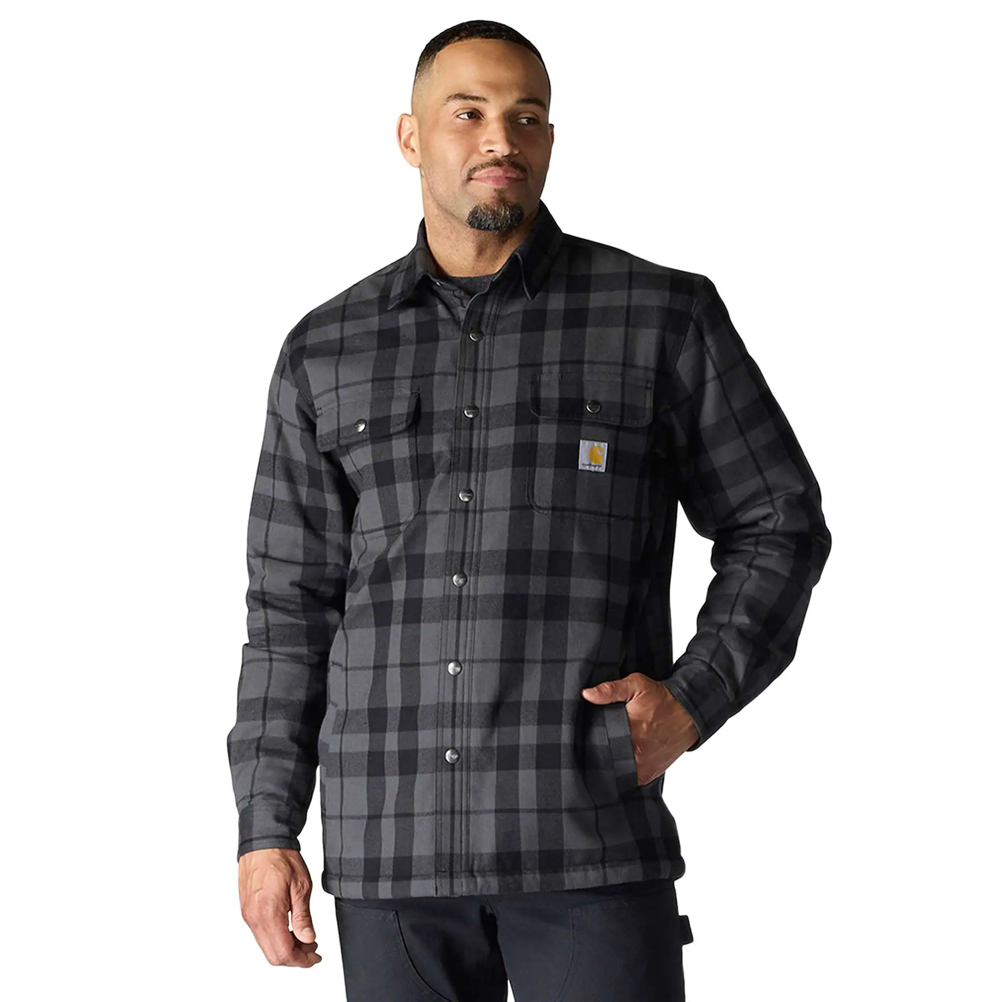 Relaxed Fit Flannel Sherpa-Lined Shirt Jac