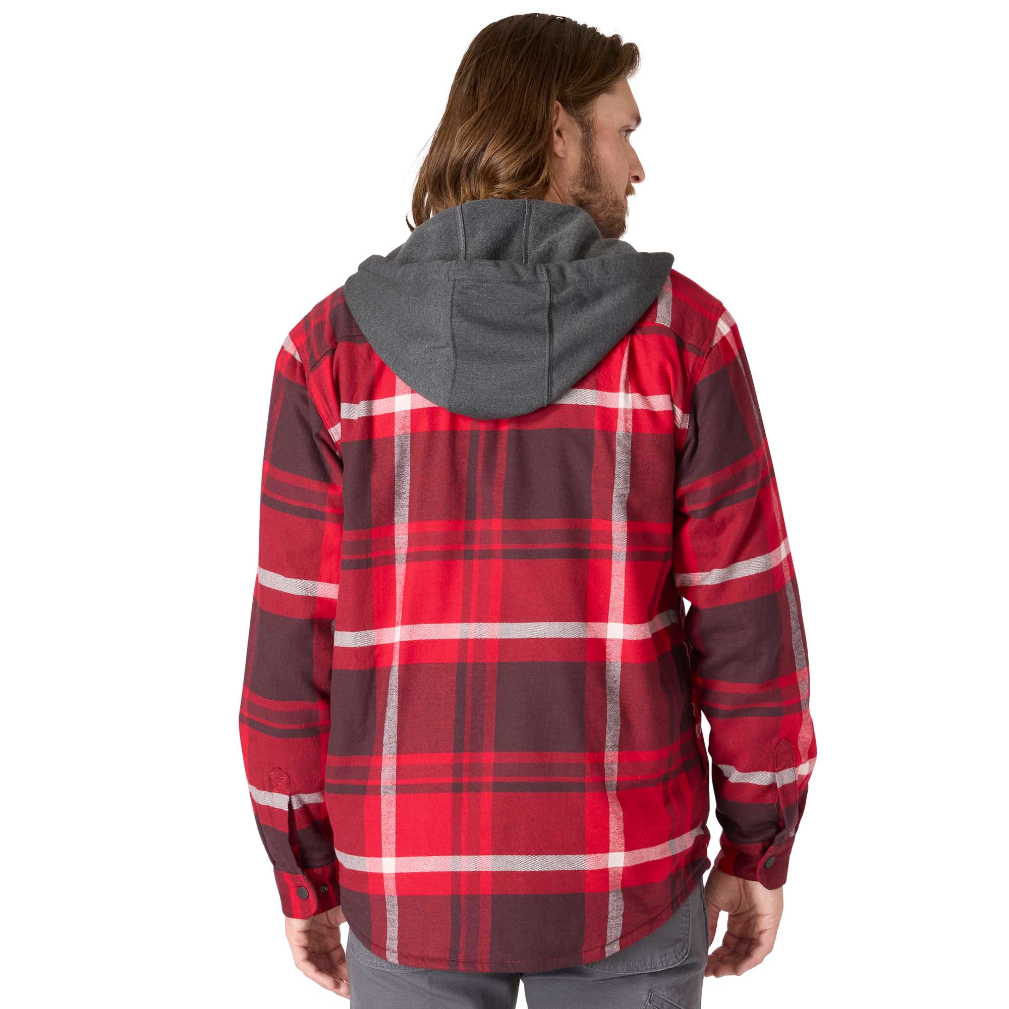 Rugged Flex® Relaxed Fit Flannel Fleece Lined Hooded Shirt Jac