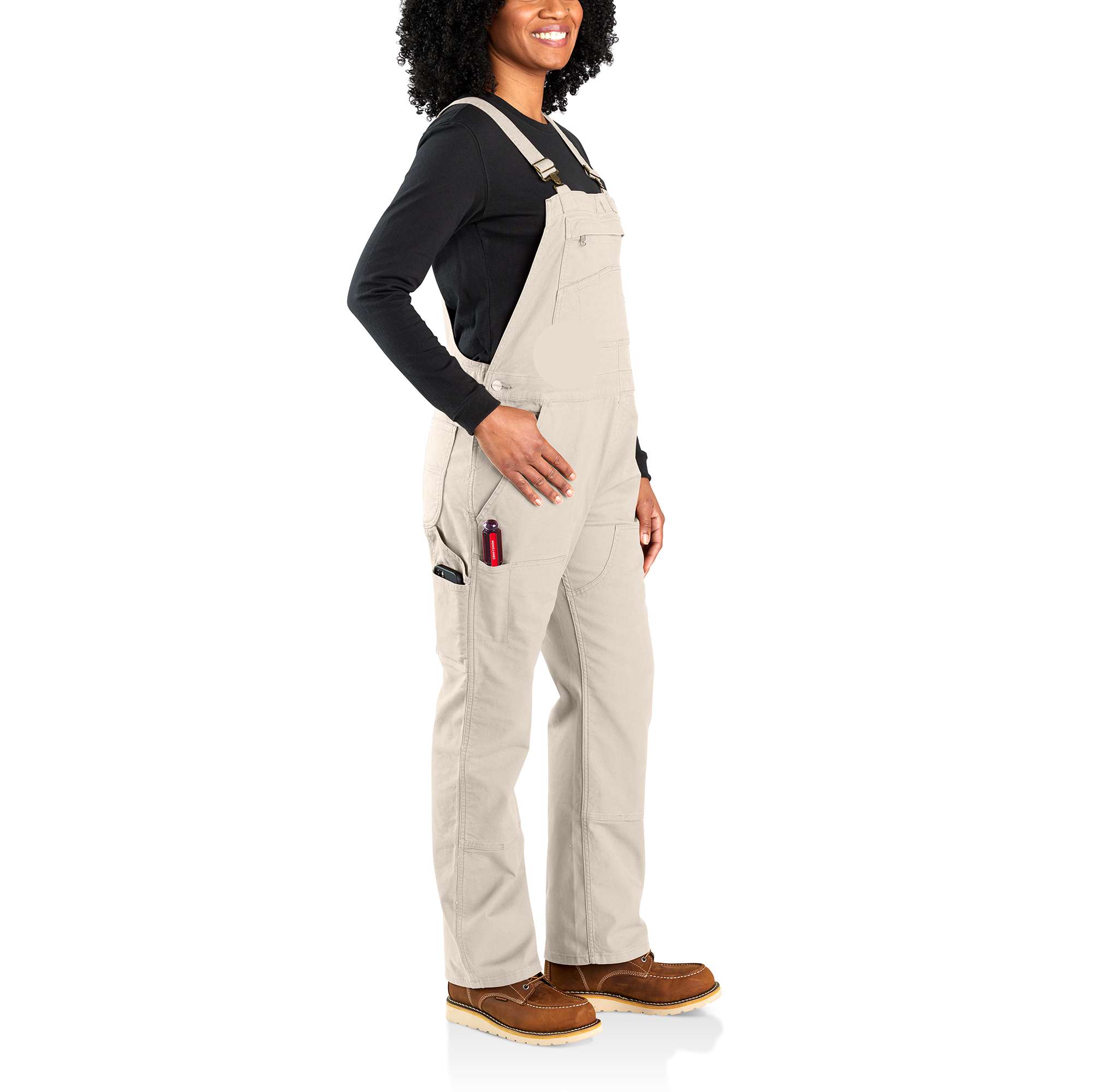 Women's Work Overall - Loose Fit - Canvas - Rugged Flex® - Double Knee