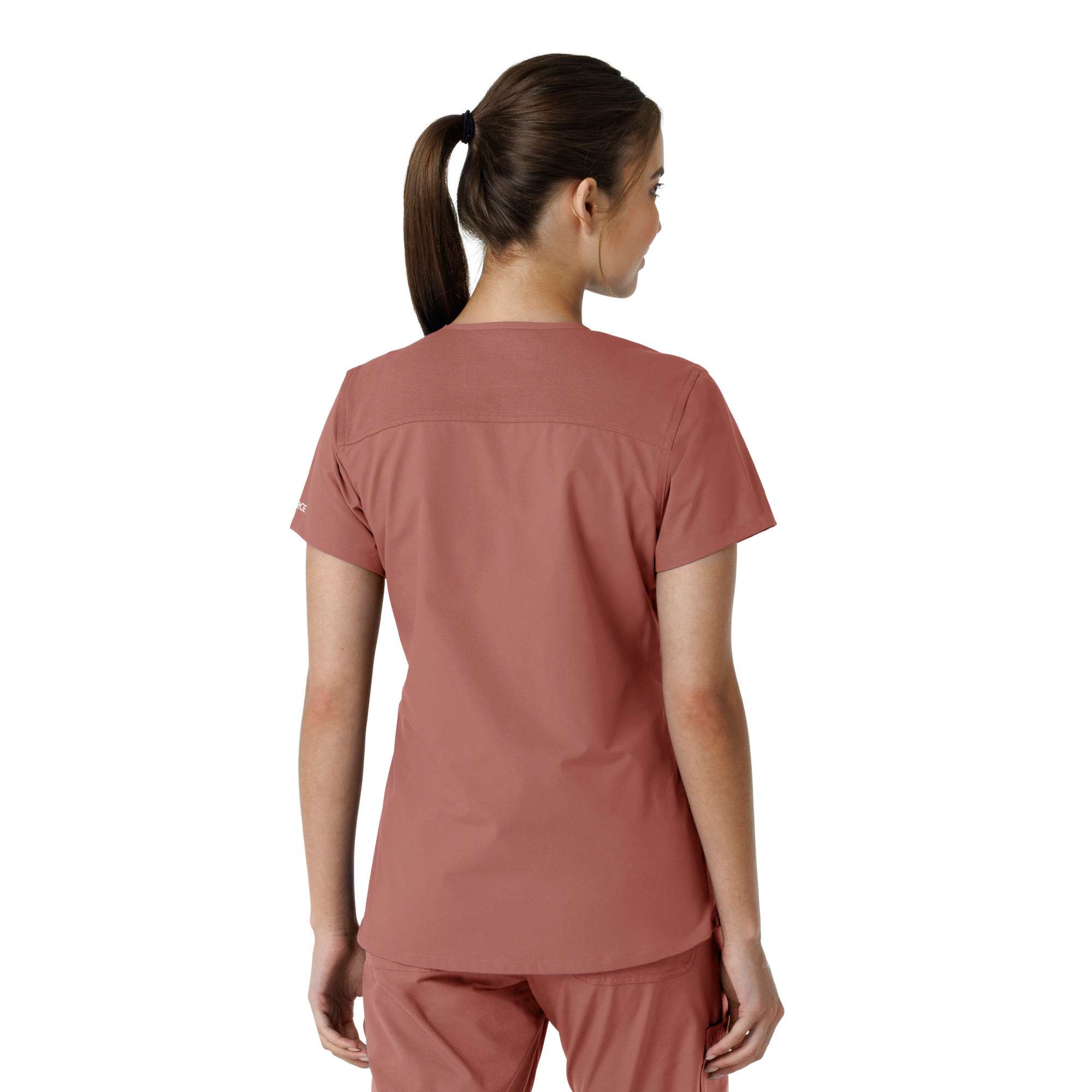 Women's Force Essentials V-Neck Knit Panel Scrub Top