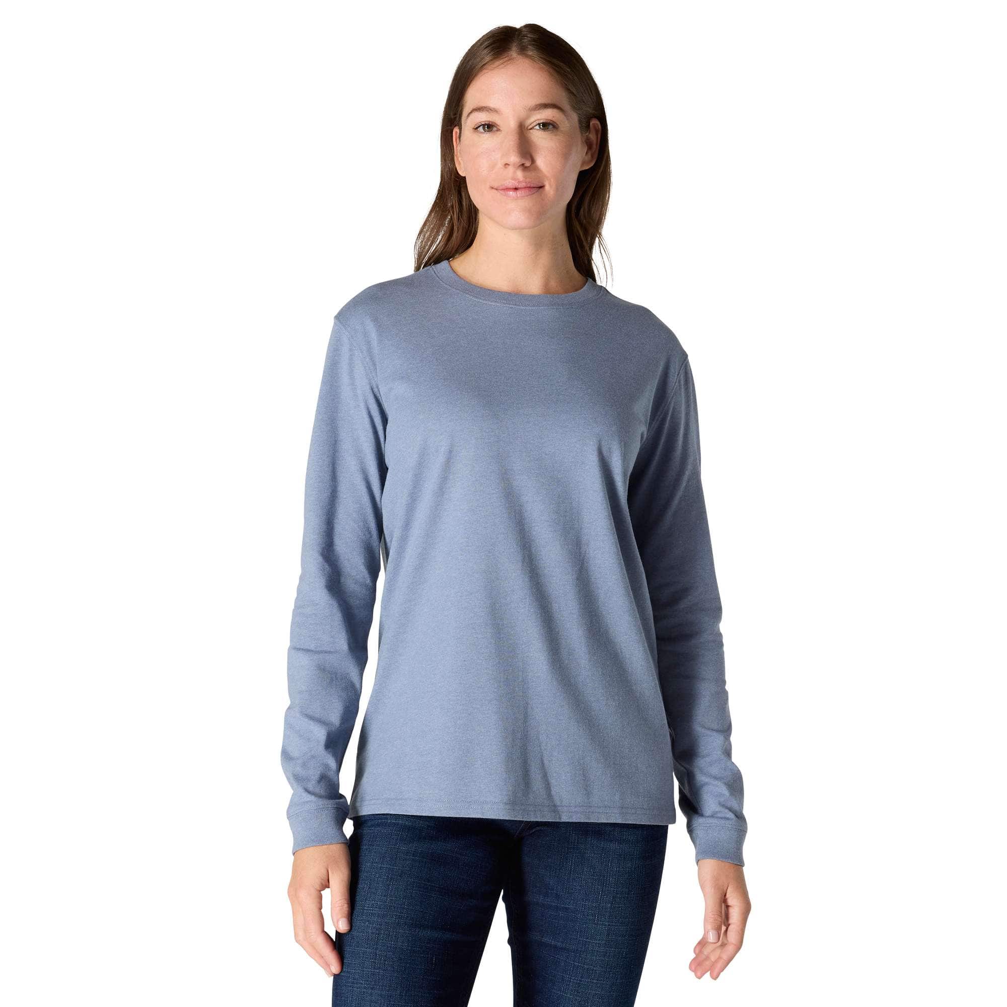 Women's Loose Fit Heavyweight Long-Sleeve Logo Sleeve Graphic T-Shirt