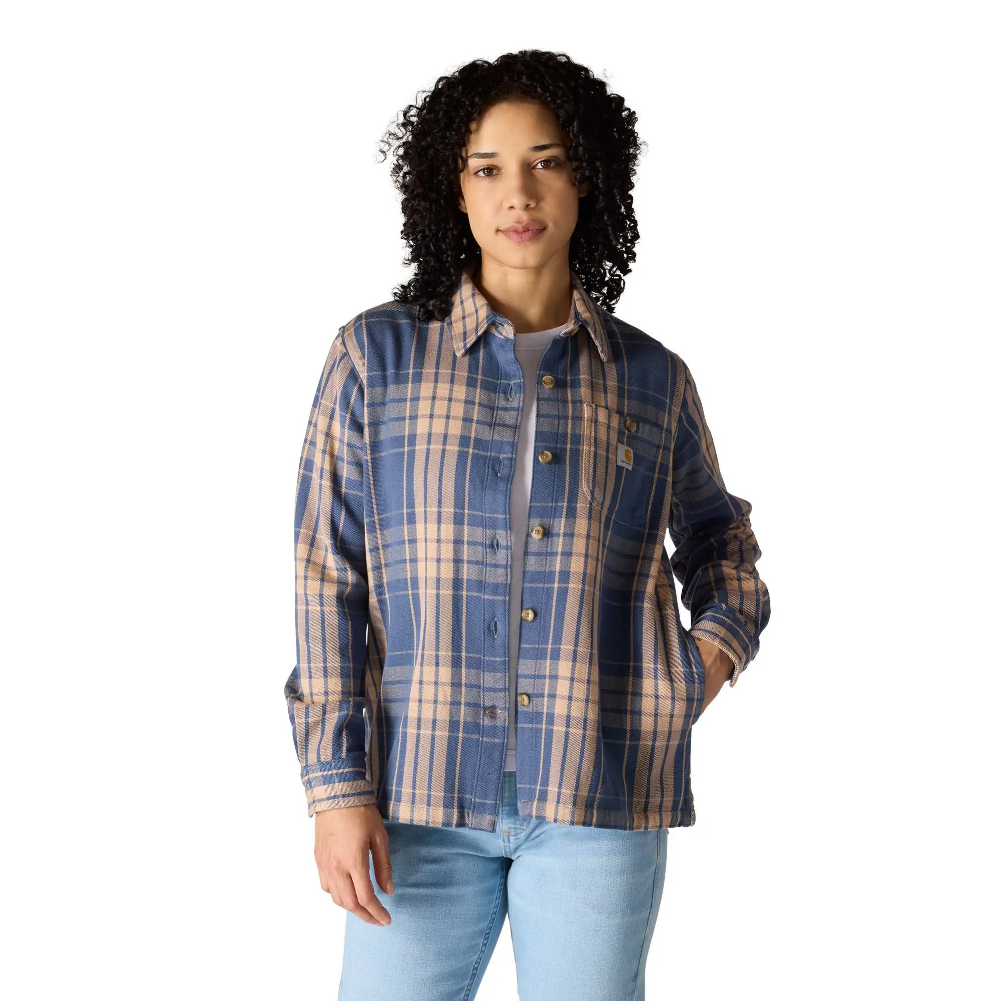 Women's TENCEL™ Fiber Series Loose Fit Twill Plaid Shirt